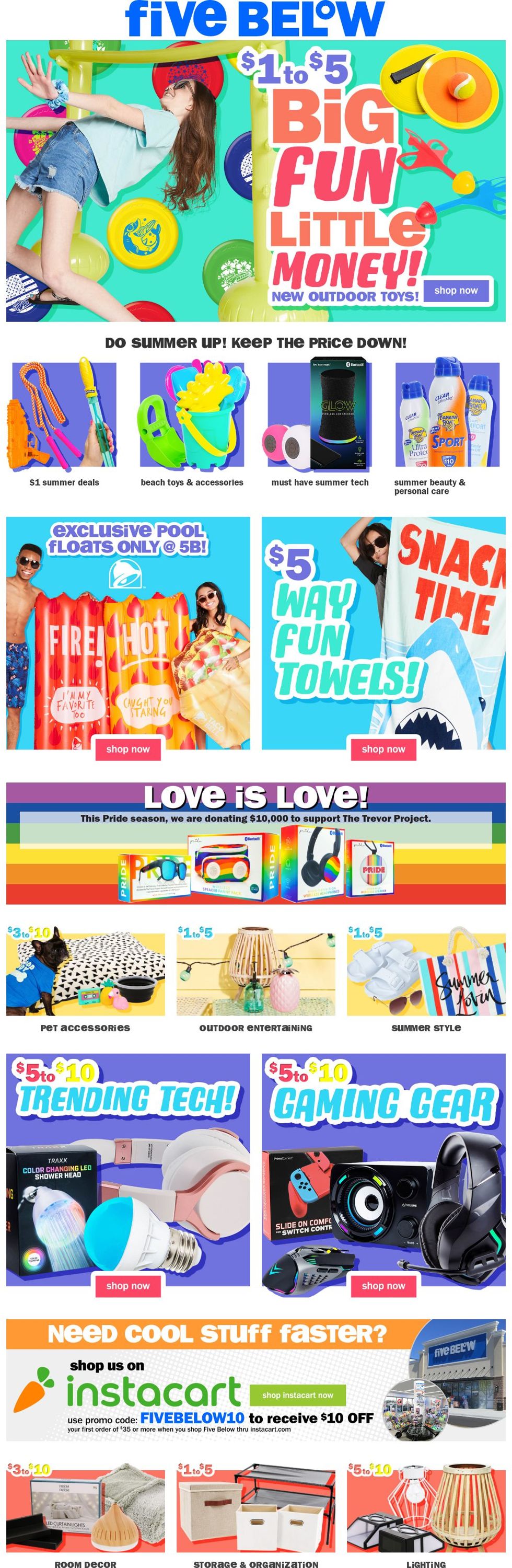 Five Below Ad from 07/07/2021