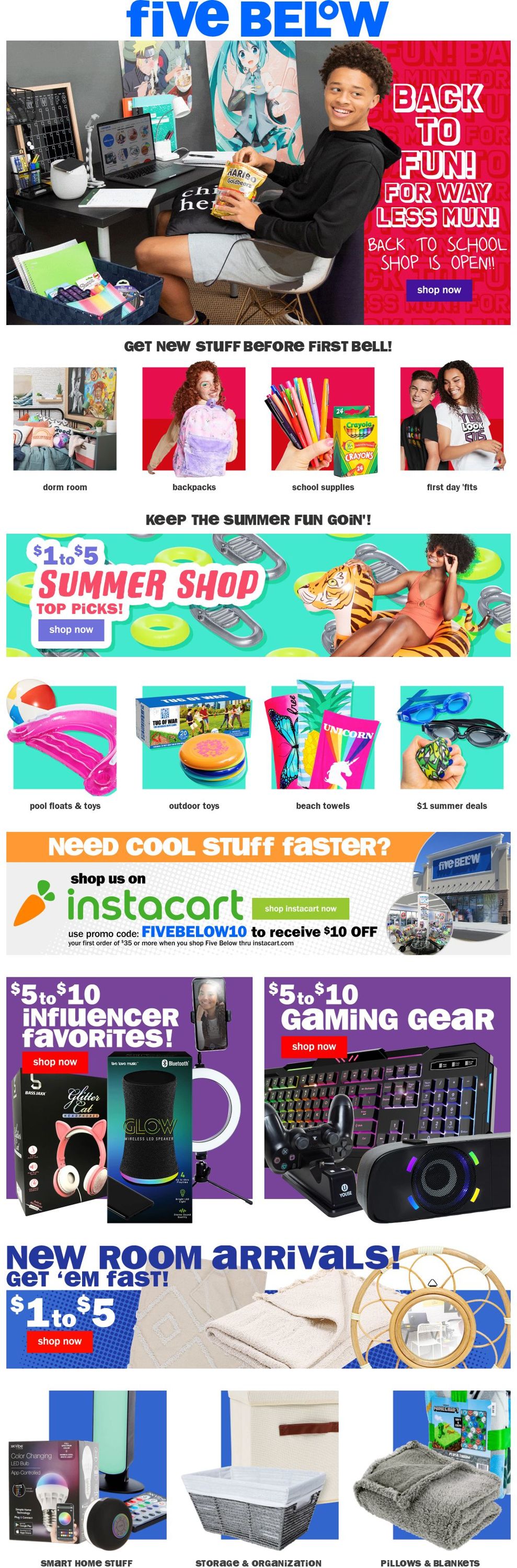 Five Below Ad from 07/14/2021