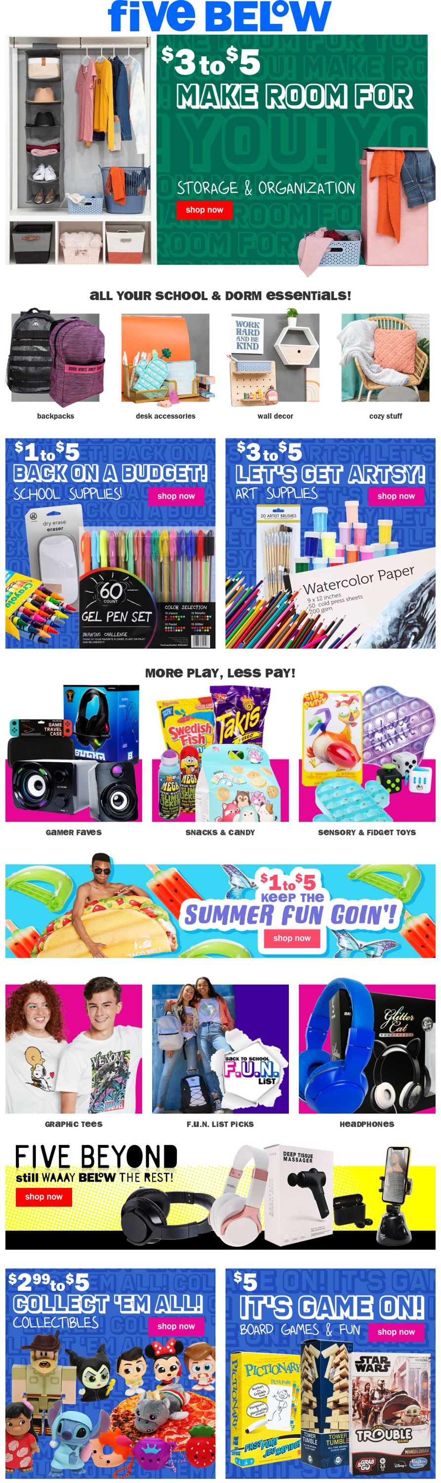 Five Below Ad from 09/01/2021