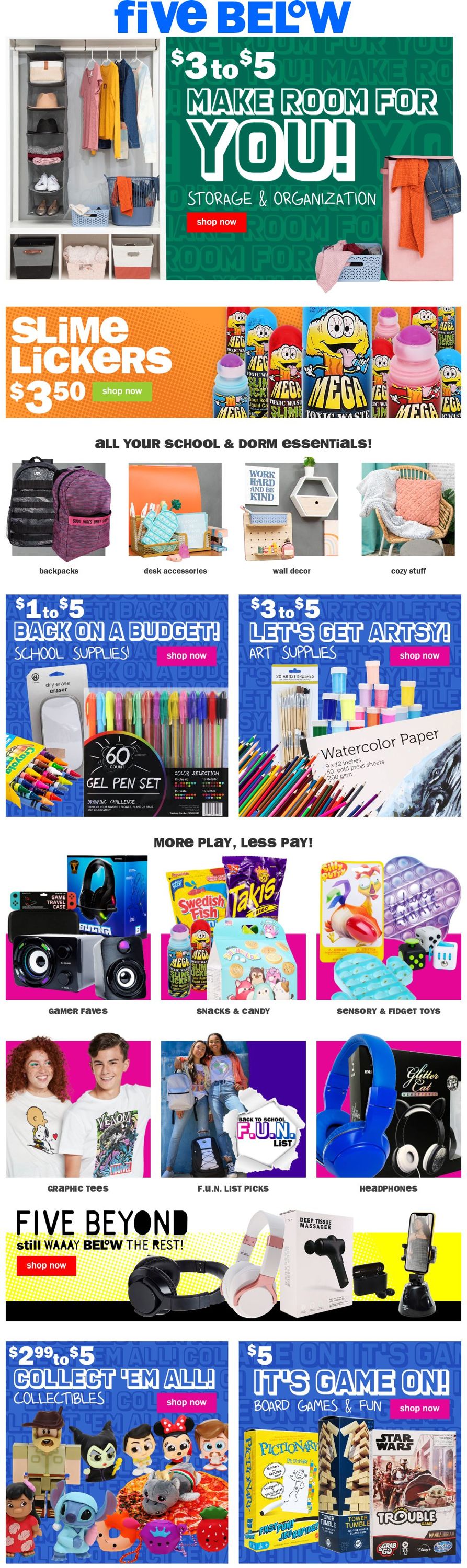 Five Below Ad from 09/08/2021