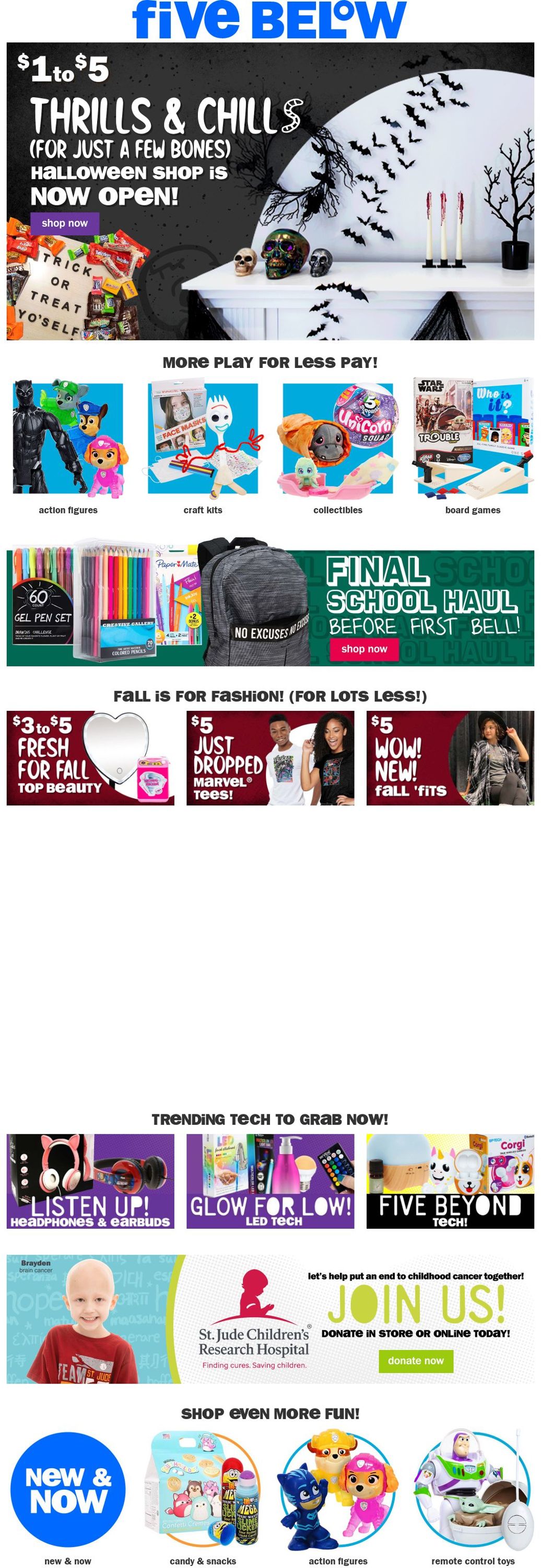 Five Below Ad from 09/15/2021