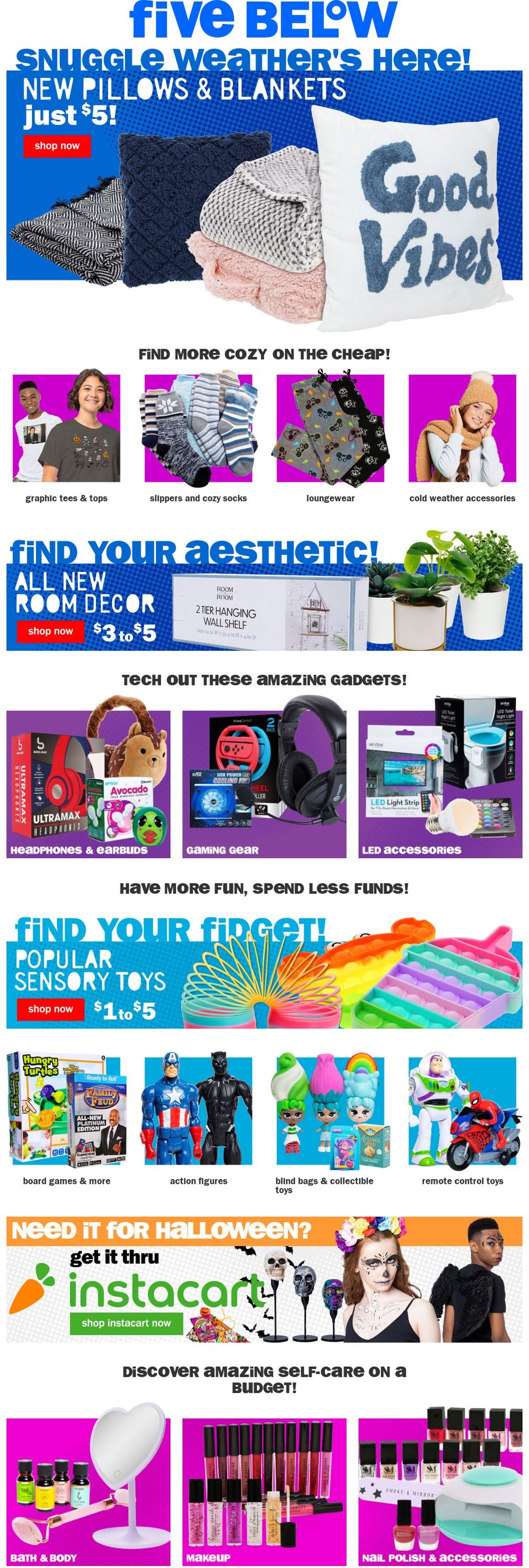 Five Below Ad from 10/20/2021