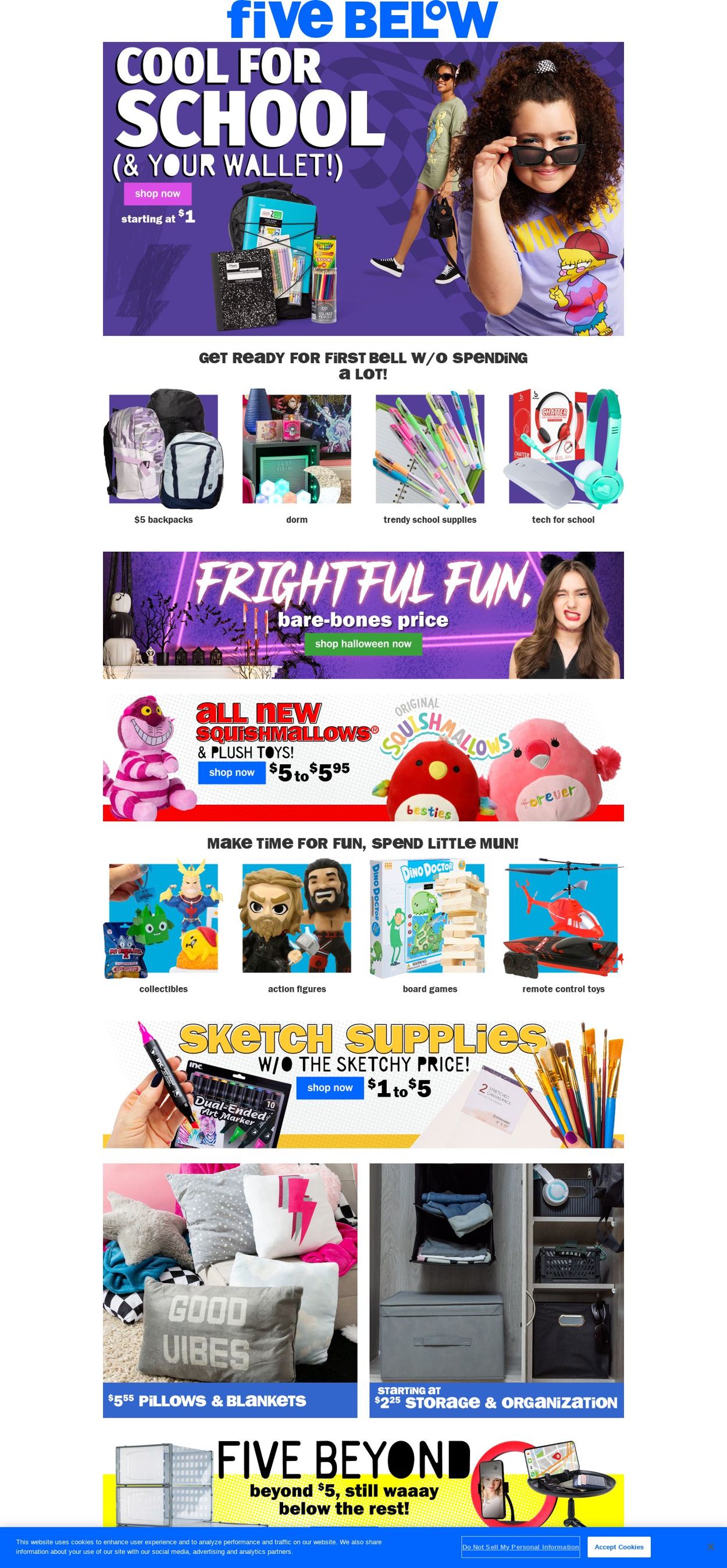 Five Below Ad from 08/17/2022