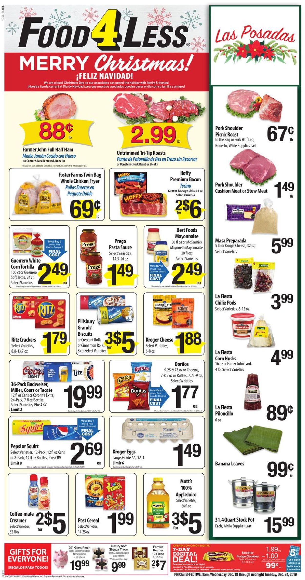 Food 4 Less Ad from 12/18/2019