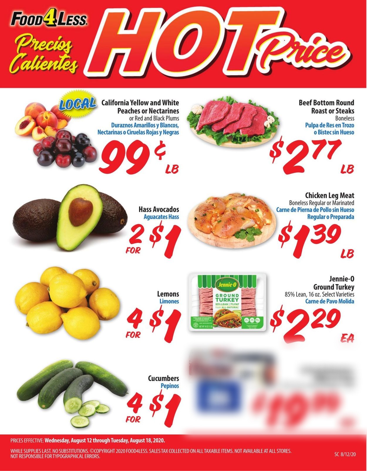 Food 4 Less Ad from 08/12/2020