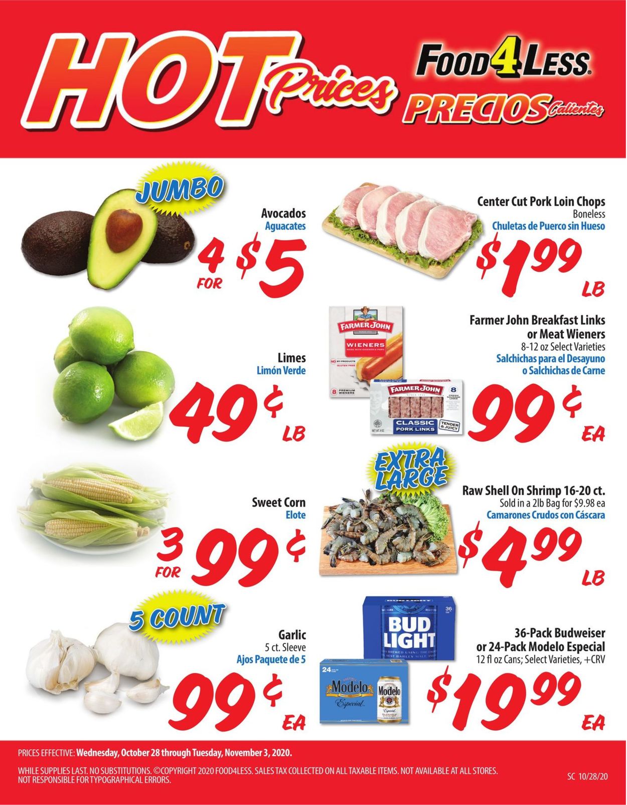 Food 4 Less Ad from 10/28/2020