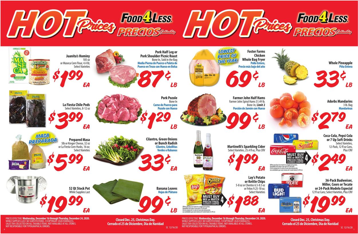 Food 4 Less Ad from 12/16/2020