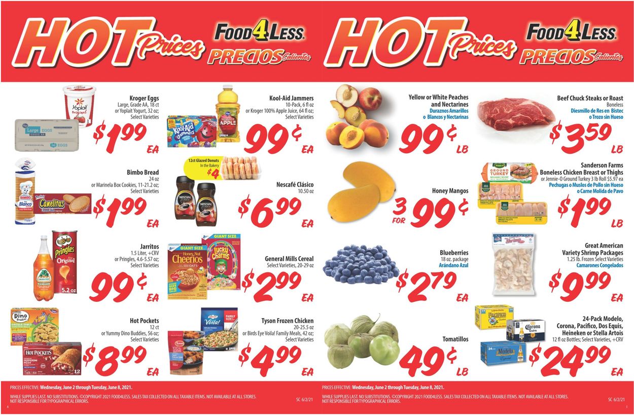 Food 4 Less Ad from 06/02/2021