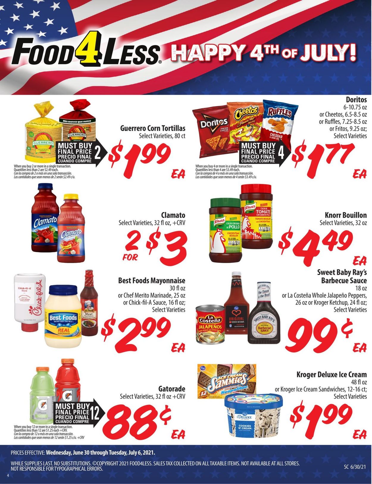 Food 4 Less Ad from 06/30/2021