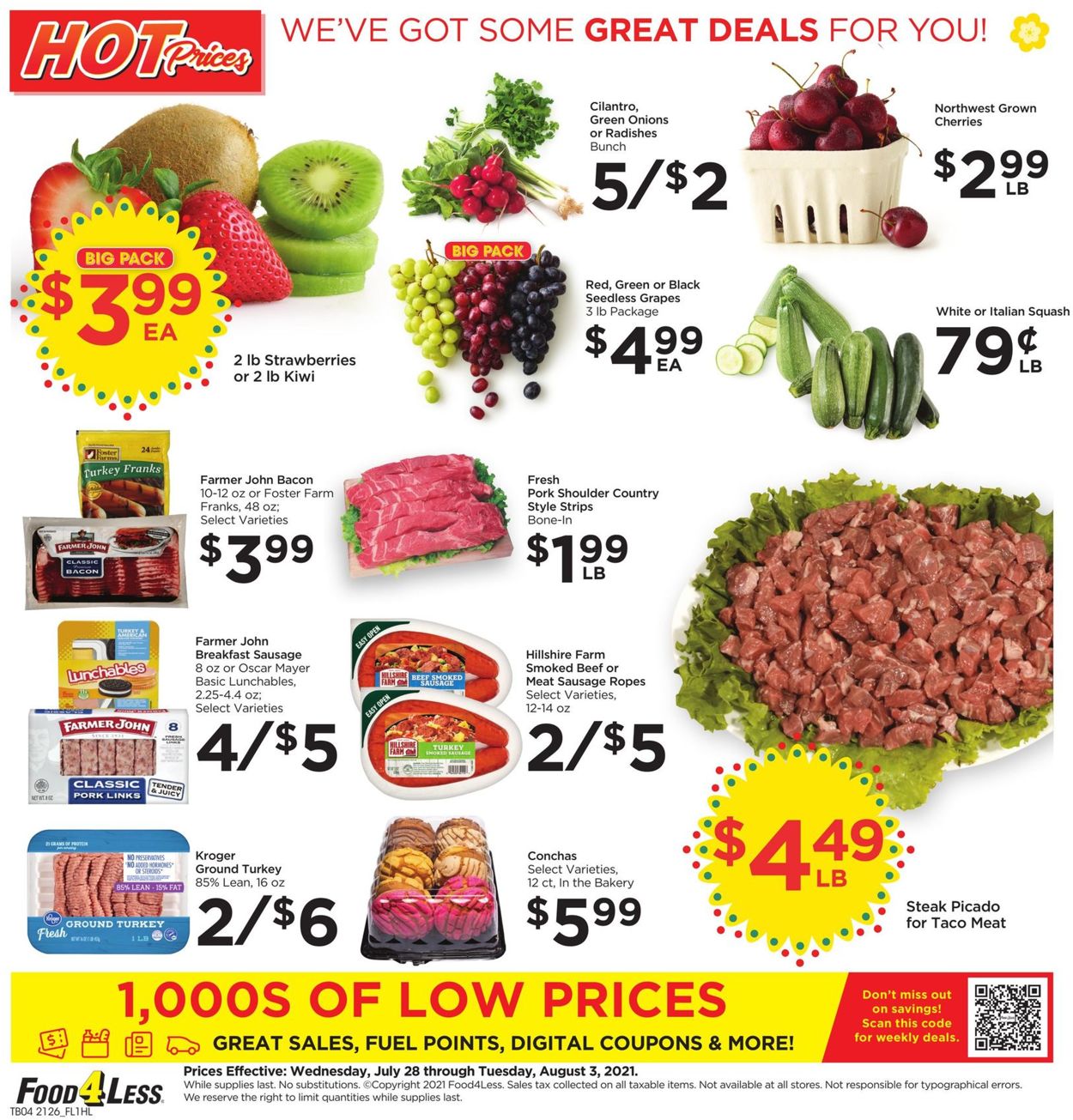Food 4 Less Ad from 07/28/2021