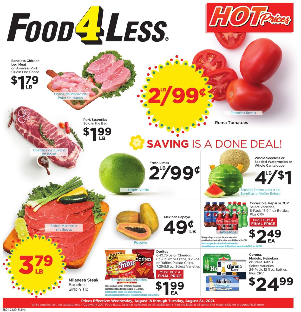 Food 4 Less Ad from 08/18/2021