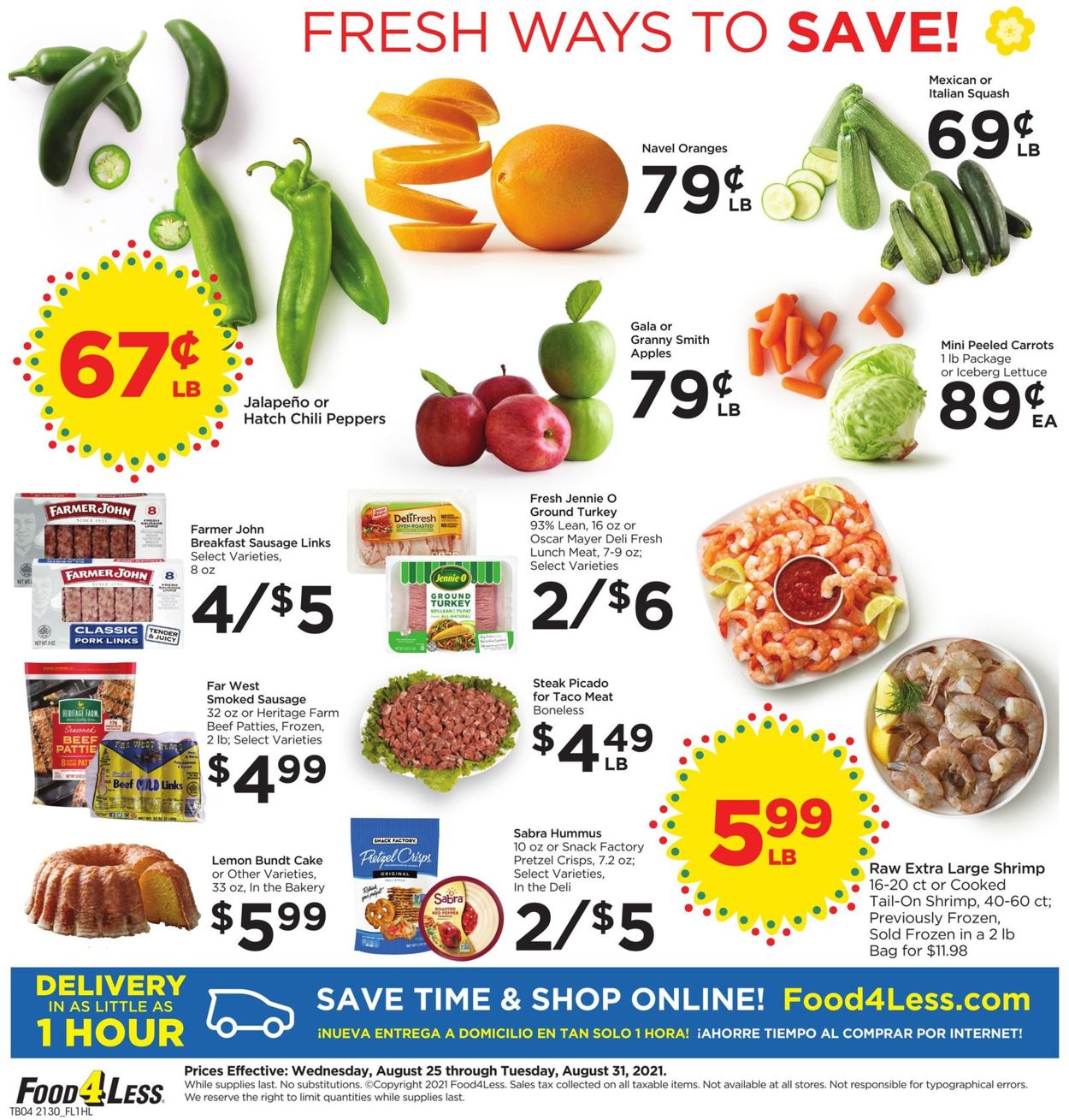 Food 4 Less Ad from 08/25/2021
