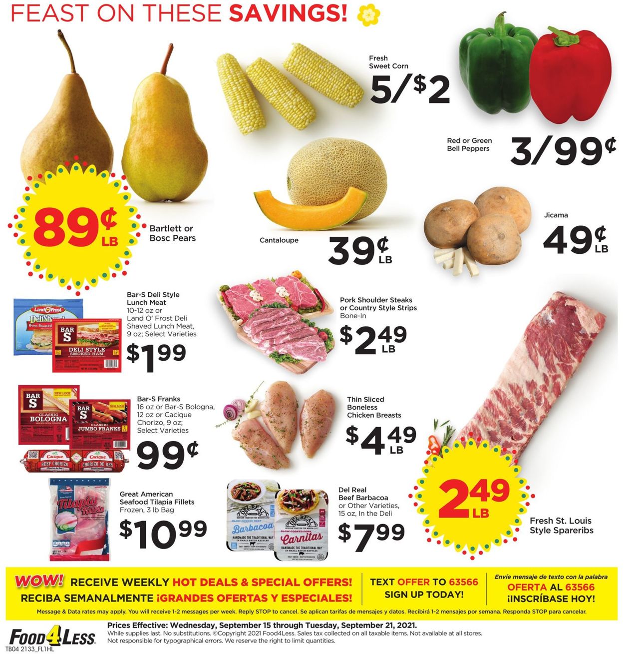 Food 4 Less Ad from 09/15/2021