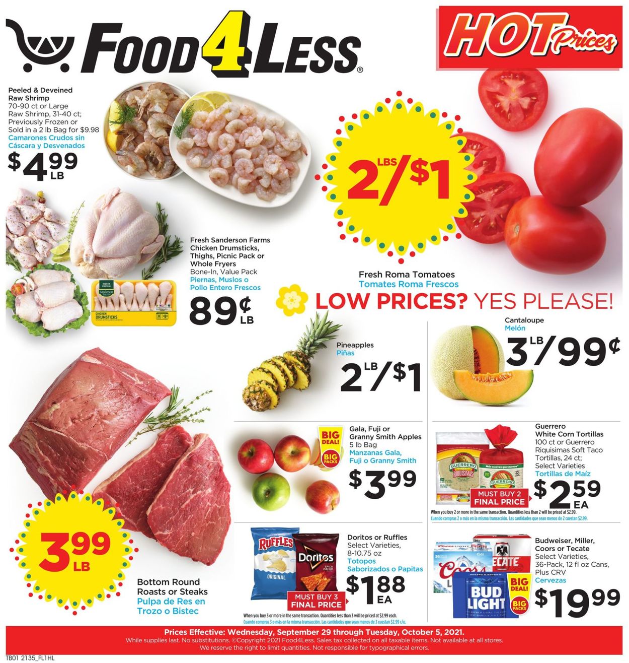 Food 4 Less Ad from 09/29/2021