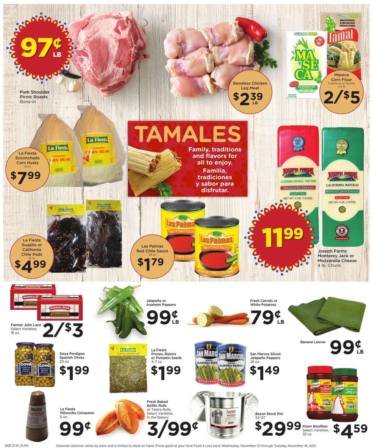 Food 4 Less Ad from 11/10/2021