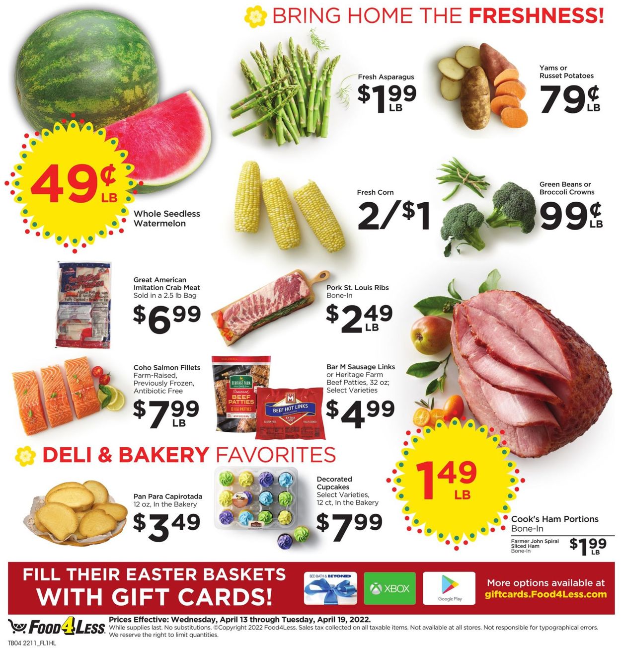 Food 4 Less Ad from 04/13/2022