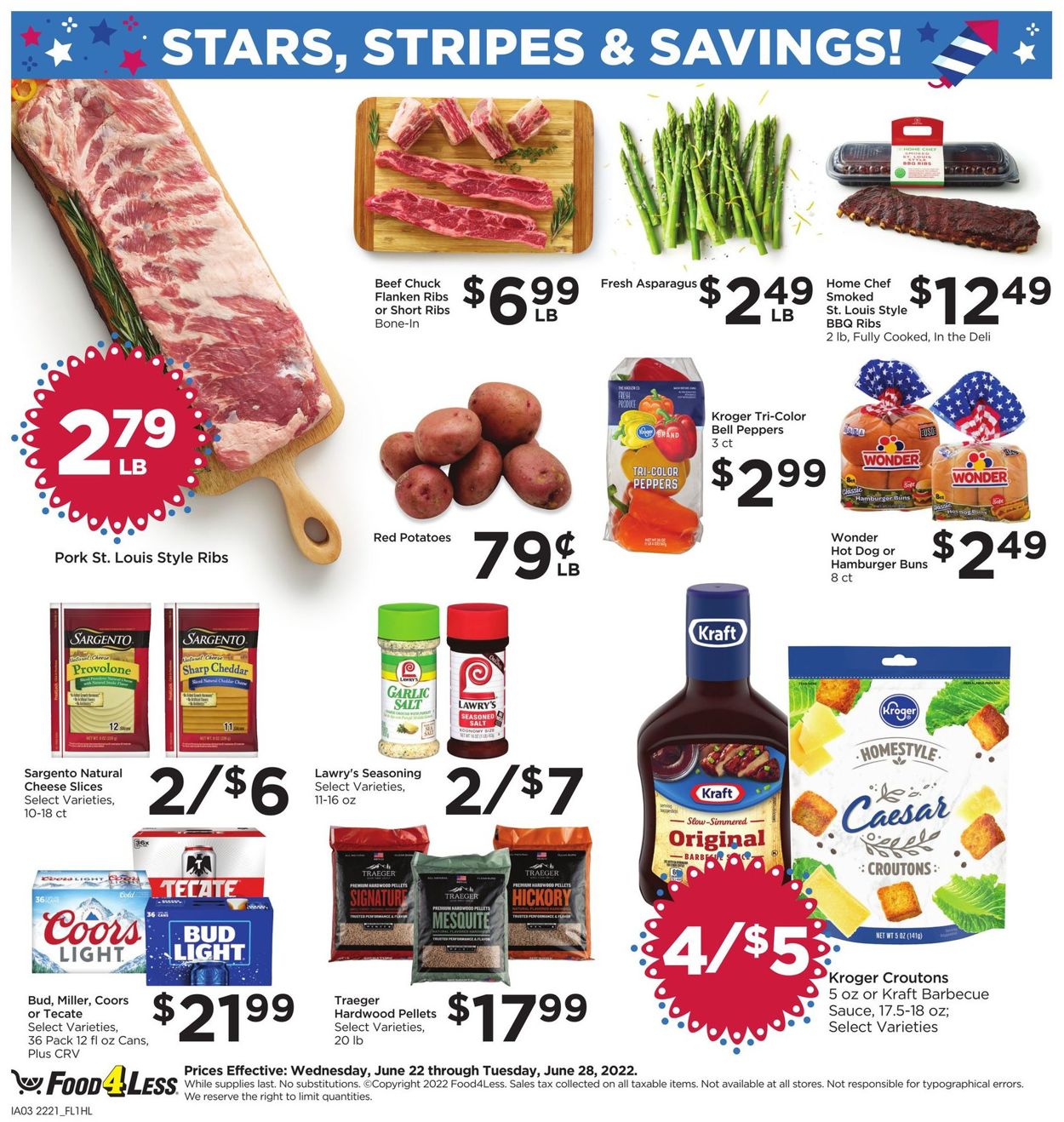 Food 4 Less Ad from 06/22/2022