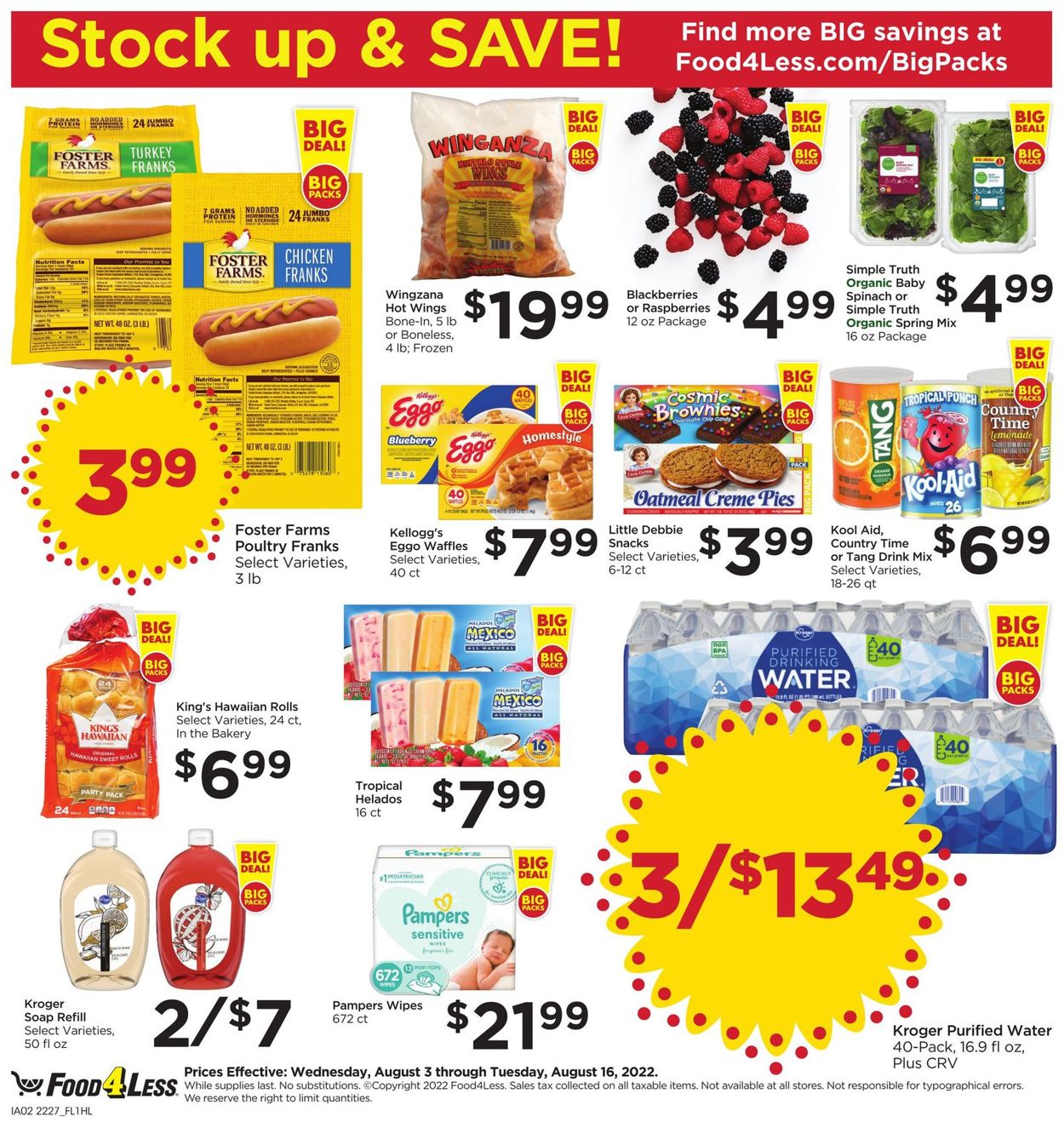 Food 4 Less Ad from 08/03/2022