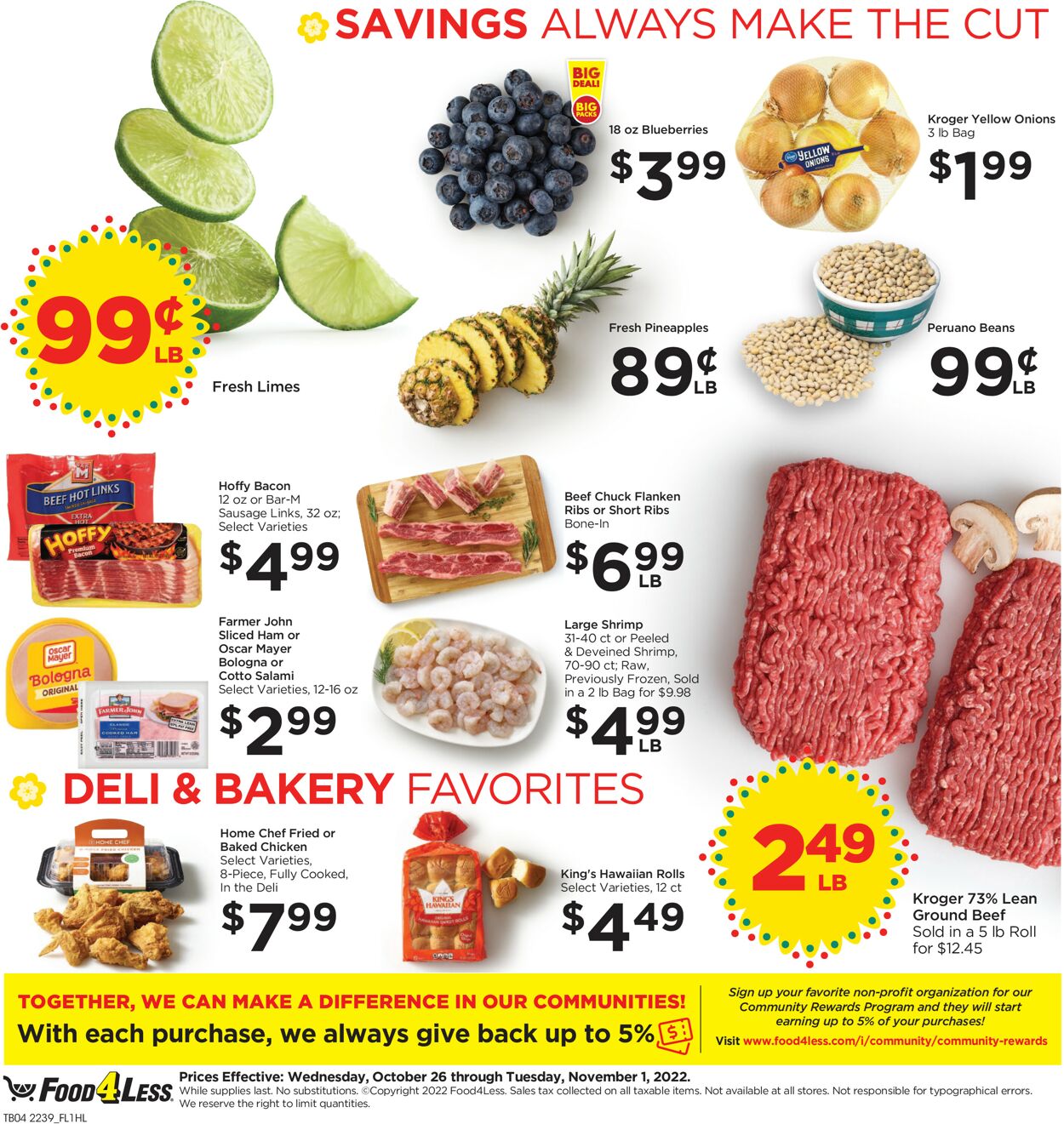 Food 4 Less Ad from 10/26/2022
