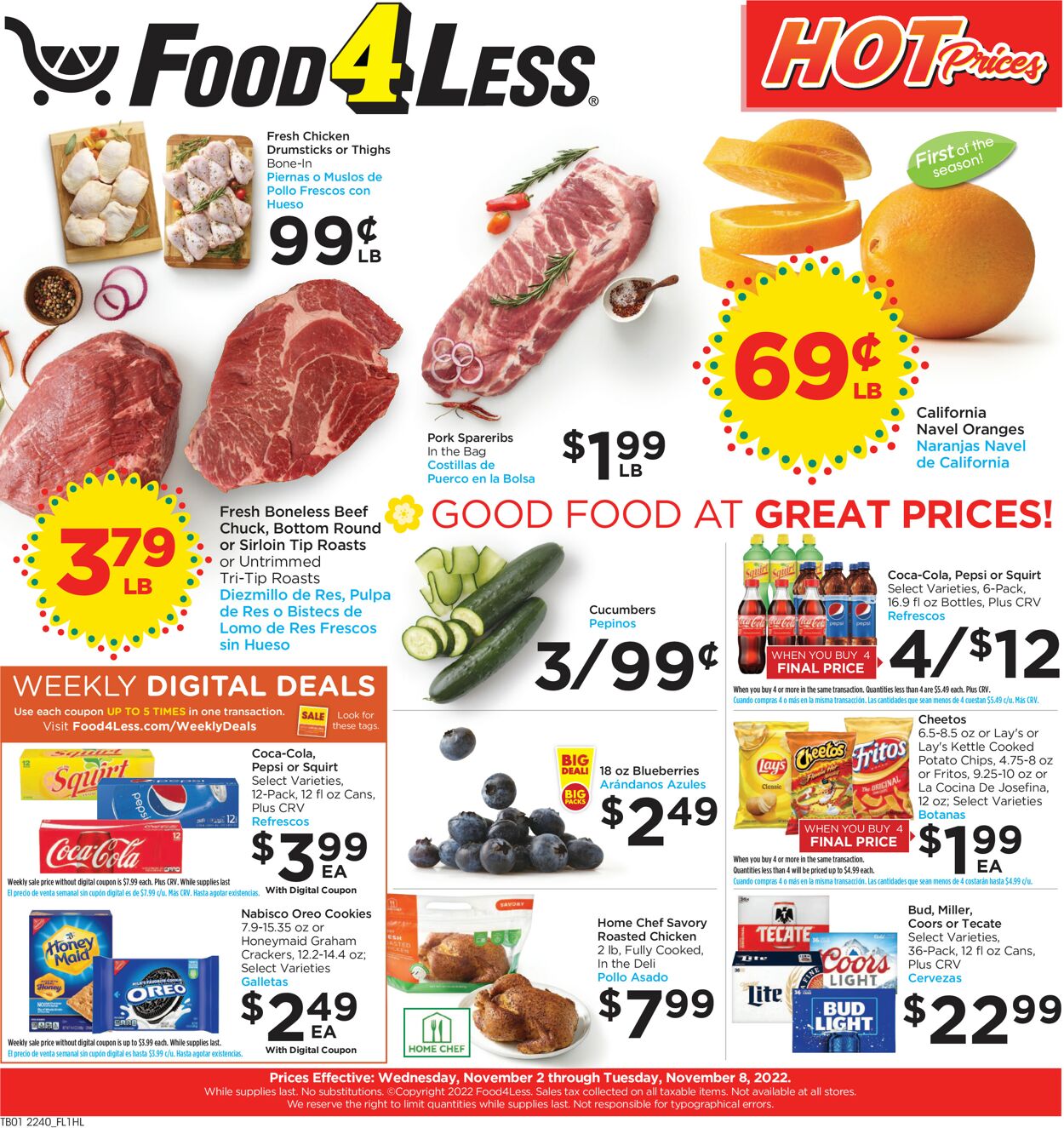 Food 4 Less Ad from 11/02/2022