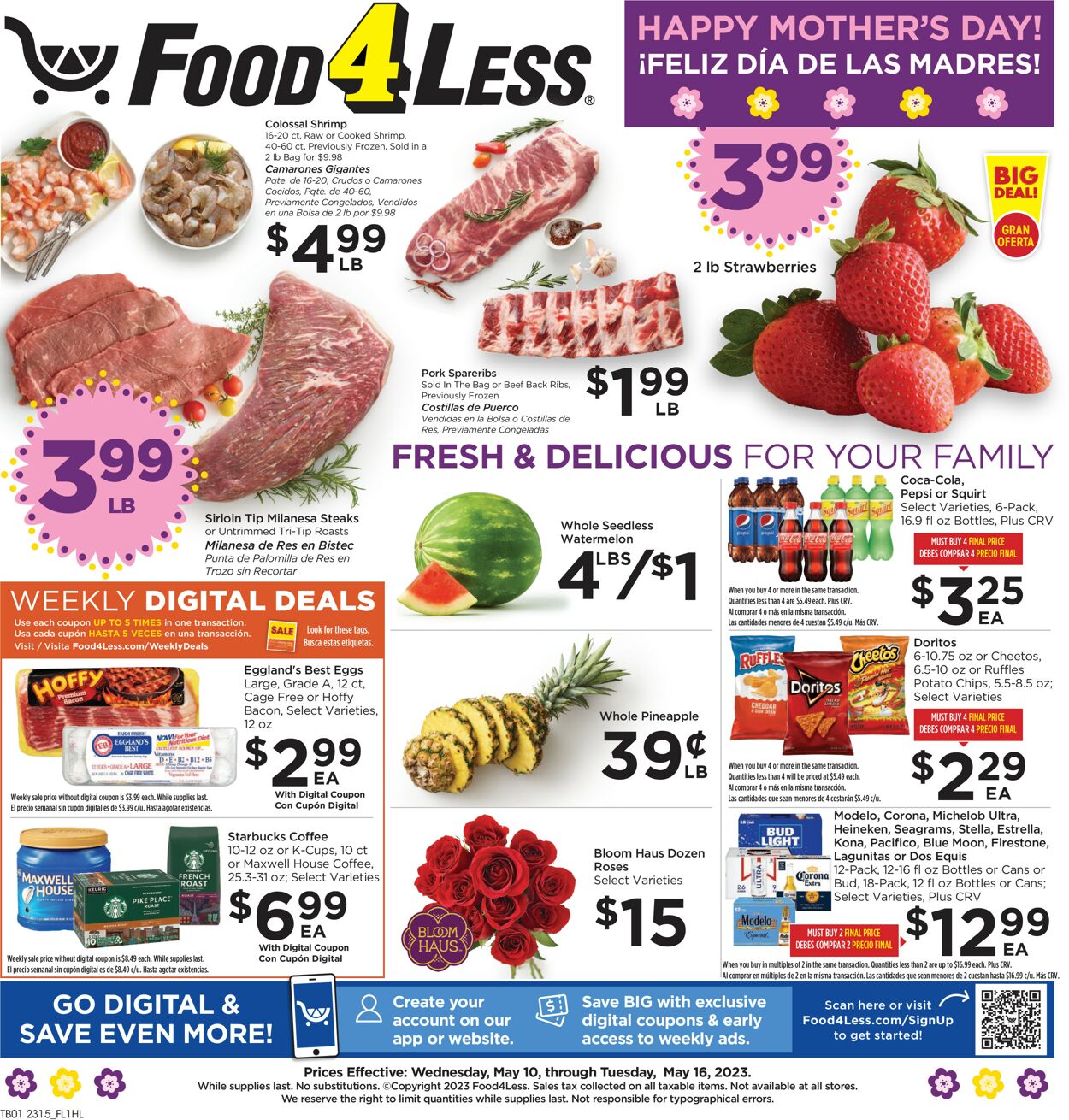Food 4 Less Ad from 05/10/2023