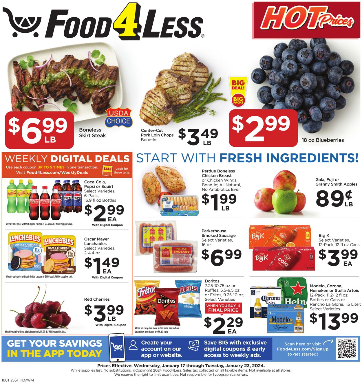Food 4 Less Ad from 01/17/2024