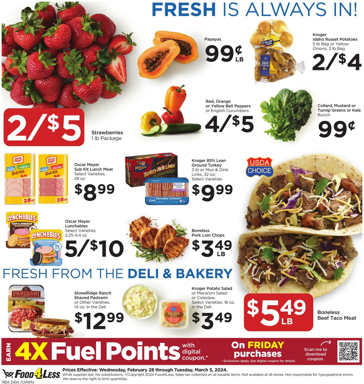 Food 4 Less Ad from 02/28/2024