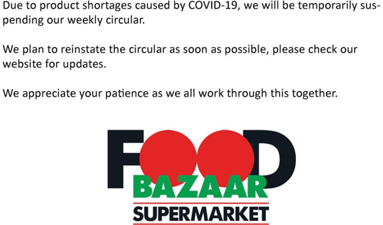 Food Bazaar Ad from 03/19/2020