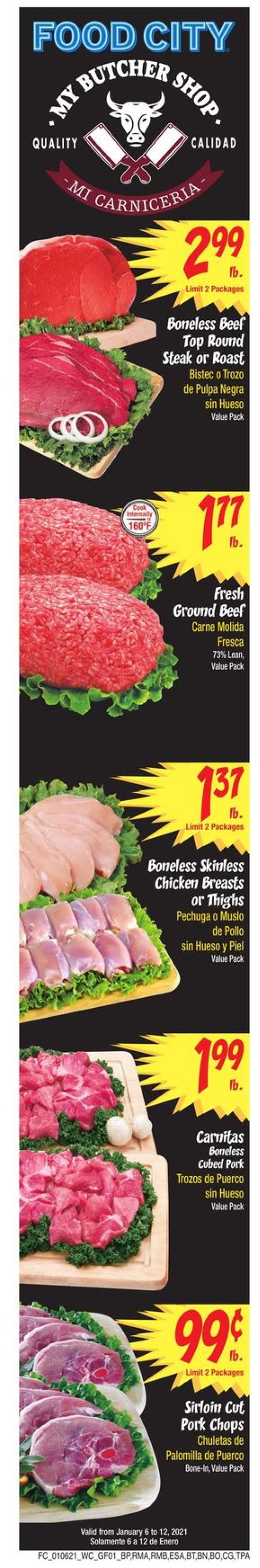 Food City Ad from 01/06/2021