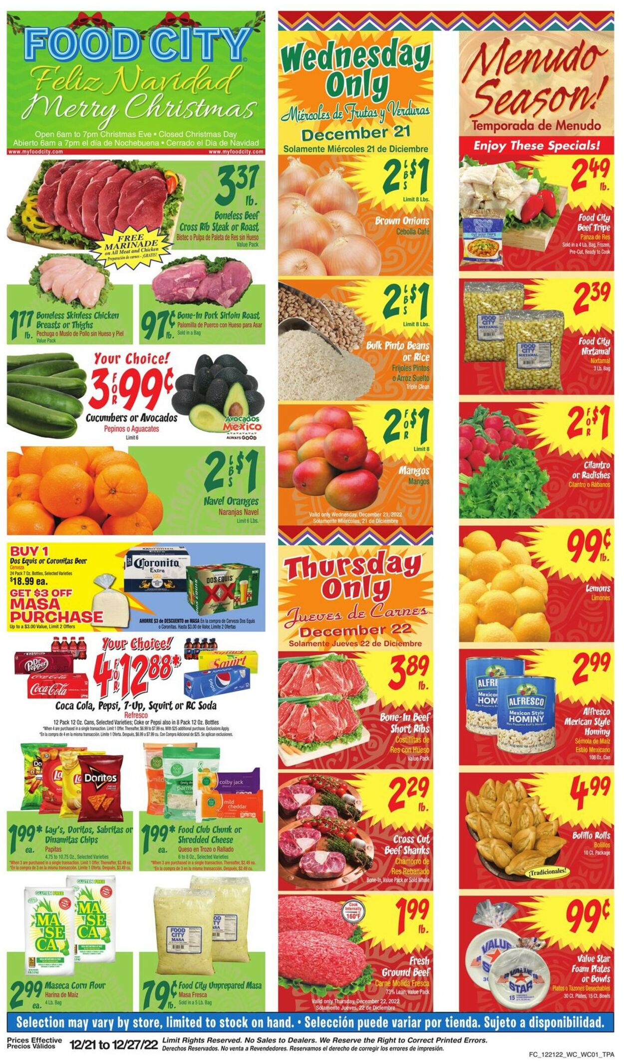 Food City Ad from 12/21/2022