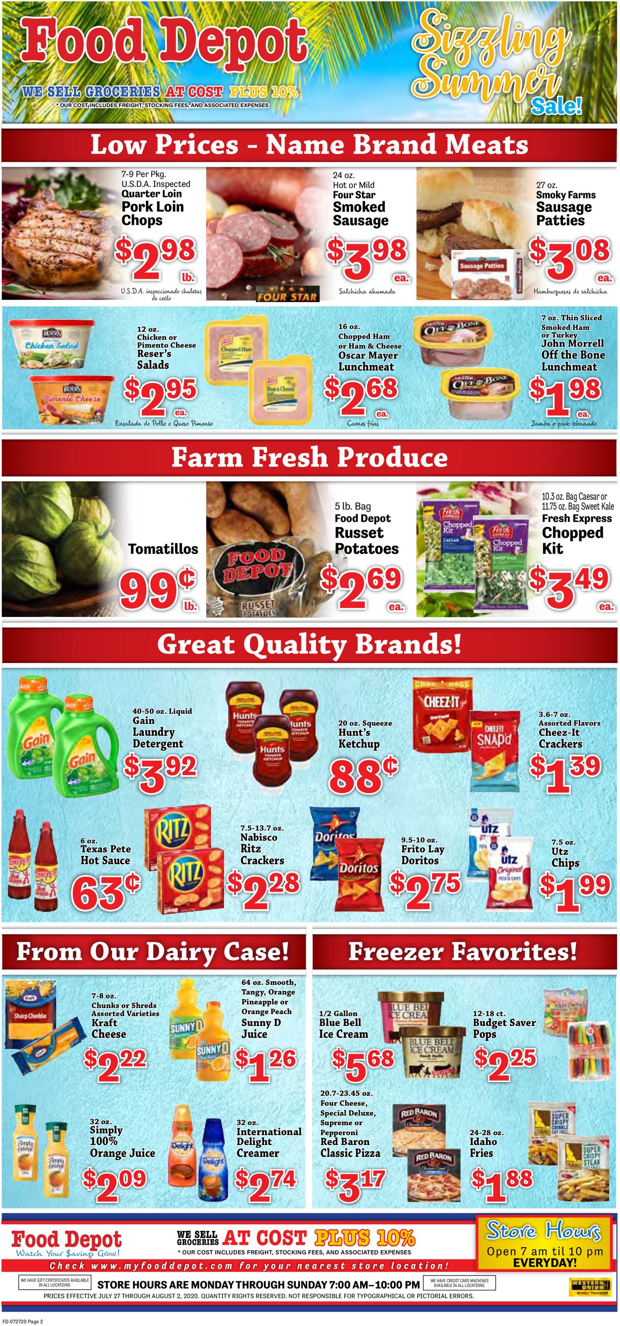 Food Depot Ad from 07/27/2020