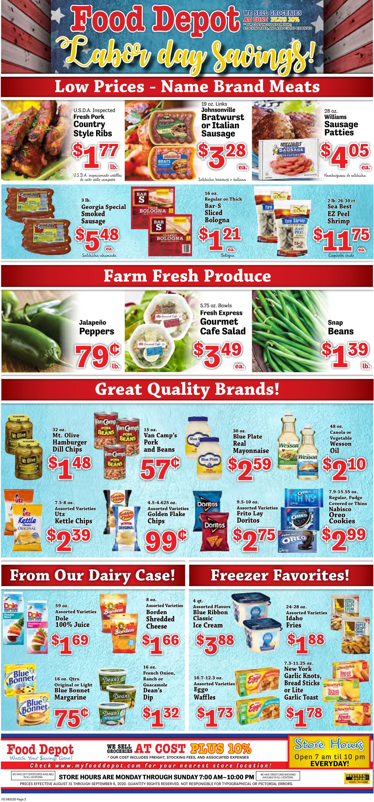 Food Depot Ad from 08/31/2020