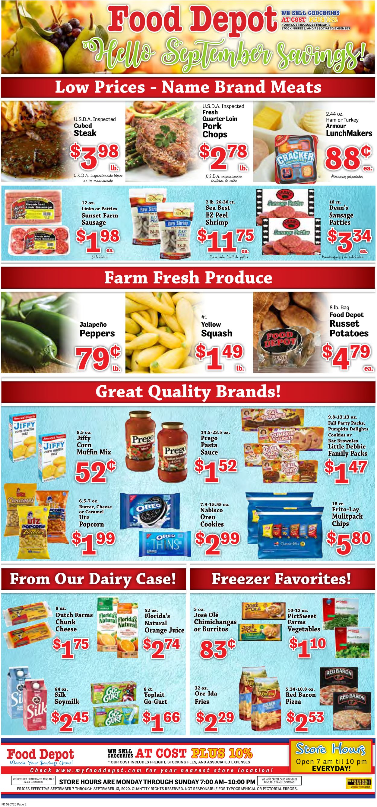 Food Depot Ad from 09/07/2020