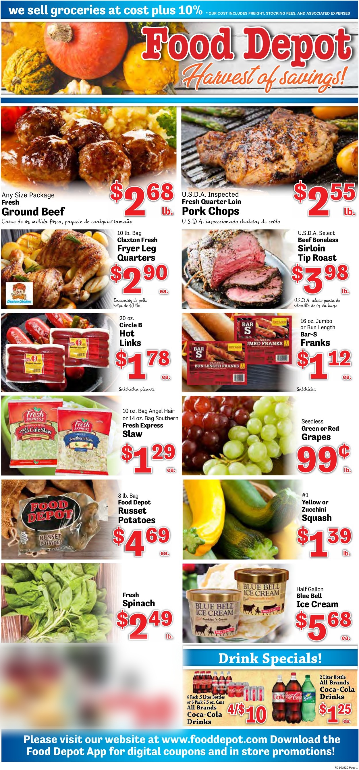 Food Depot Ad from 10/19/2020