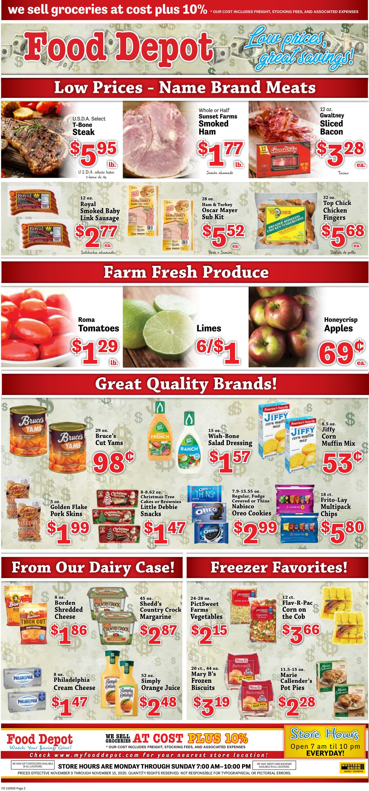 Food Depot Ad from 11/09/2020