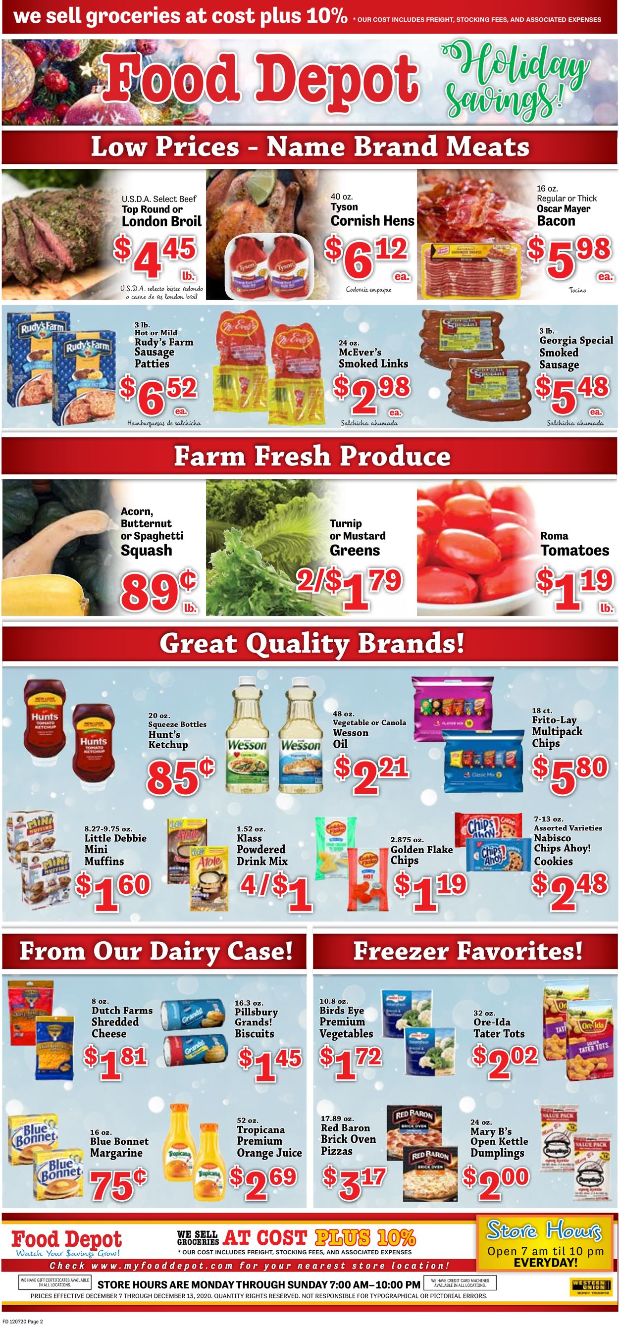 Food Depot Ad from 12/07/2020