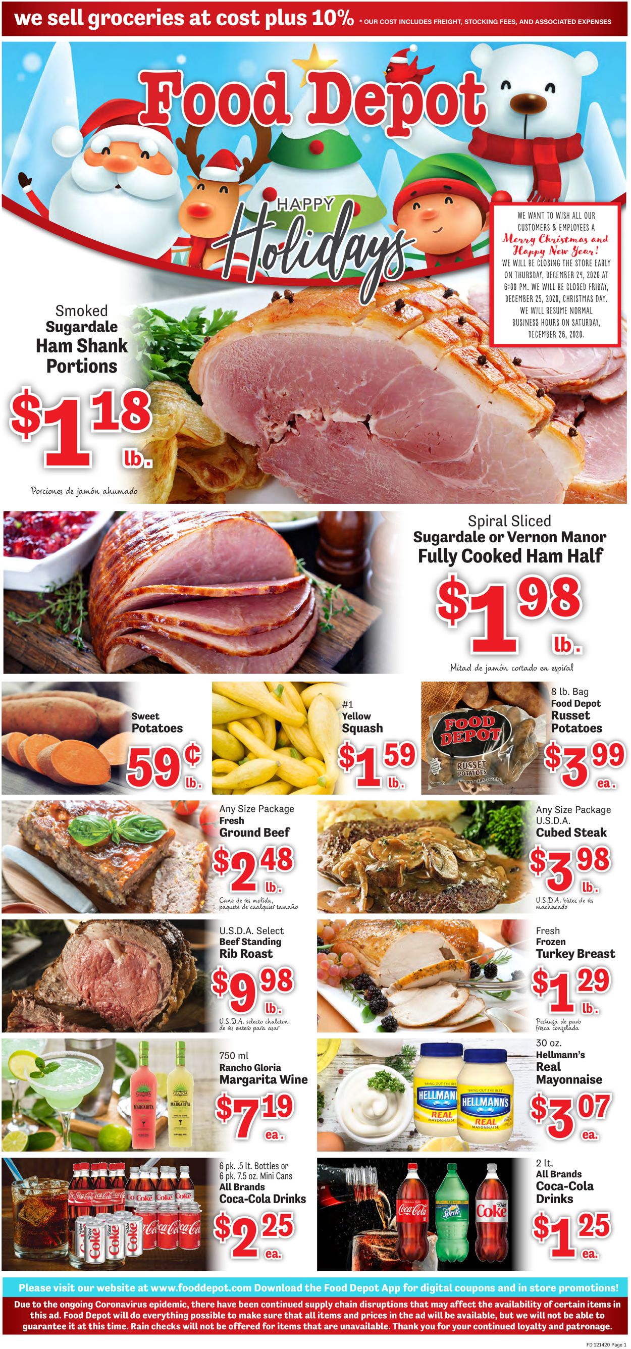 Food Depot Ad from 12/14/2020