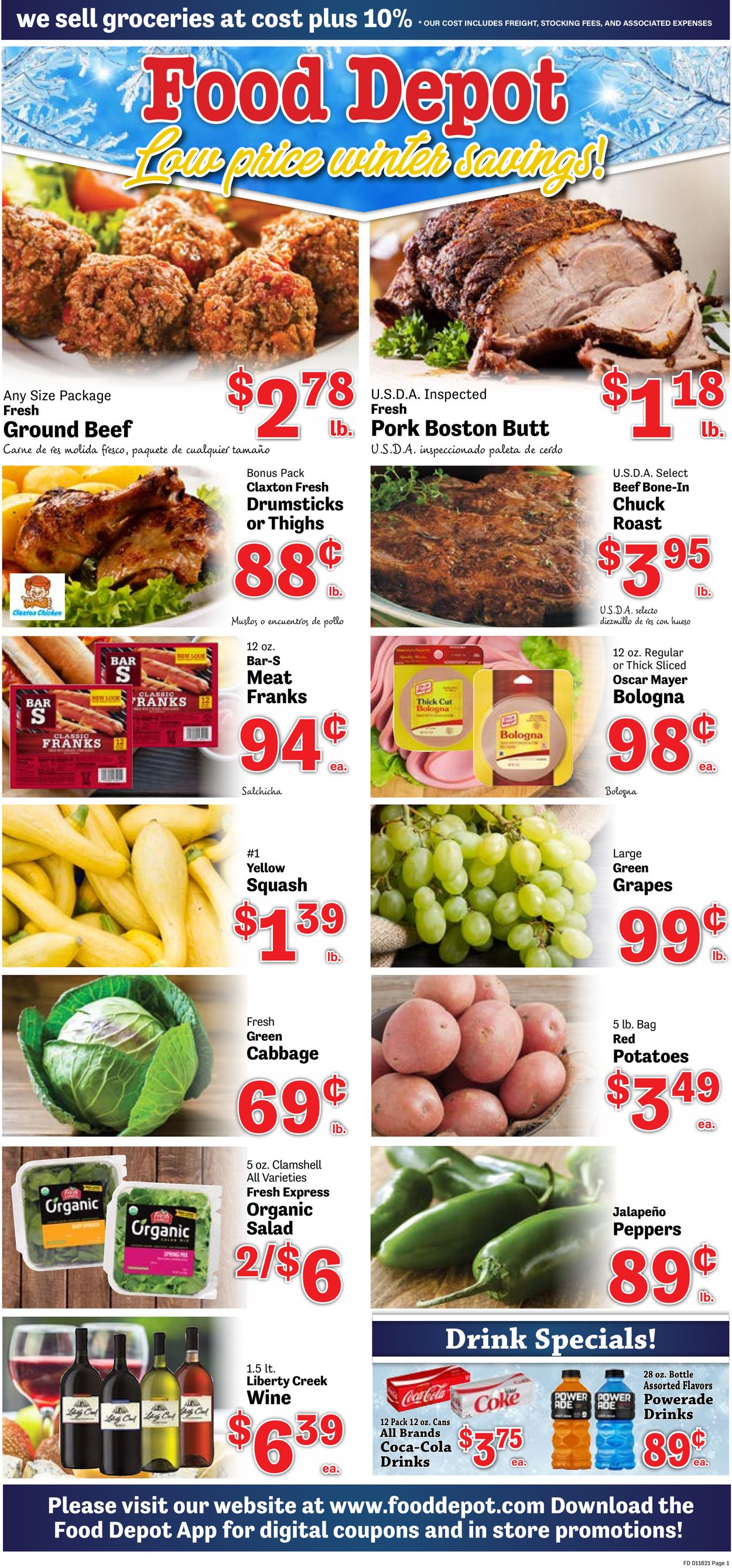 Food Depot Ad from 01/18/2021