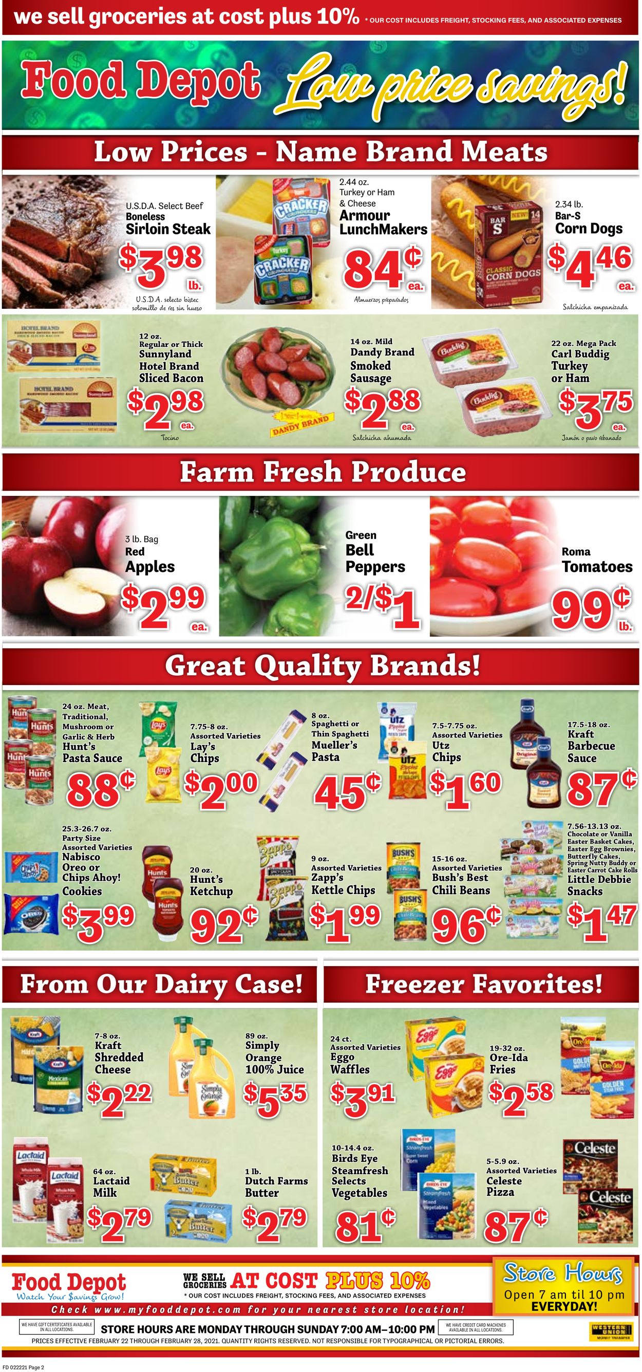 Food Depot Ad from 02/22/2021