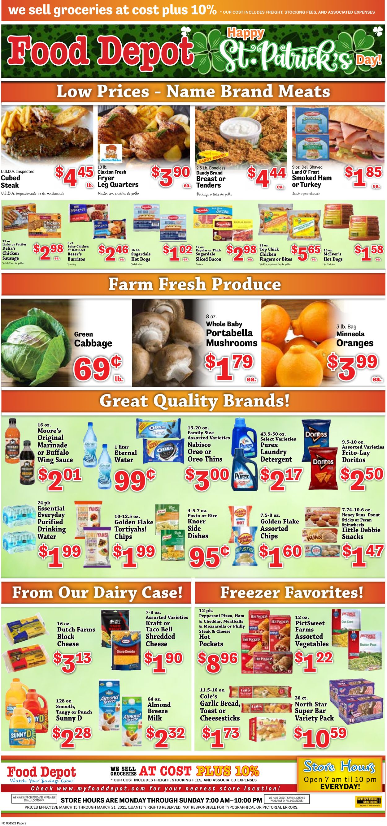 Food Depot Ad from 03/15/2021