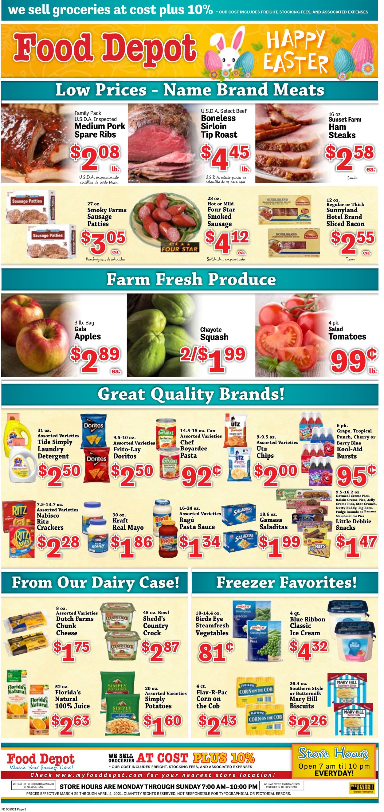 Food Depot Ad from 03/29/2021