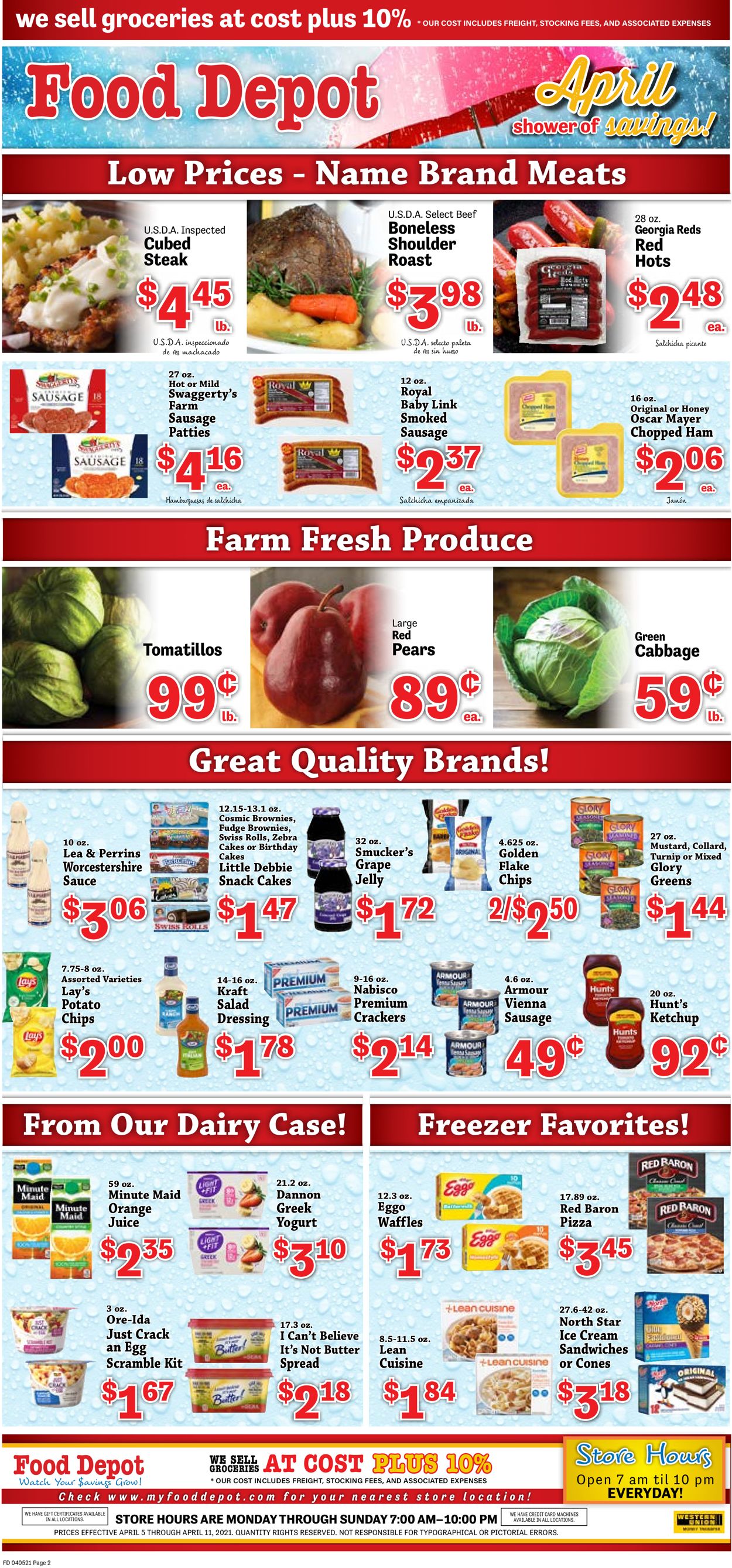 Food Depot Ad from 04/05/2021
