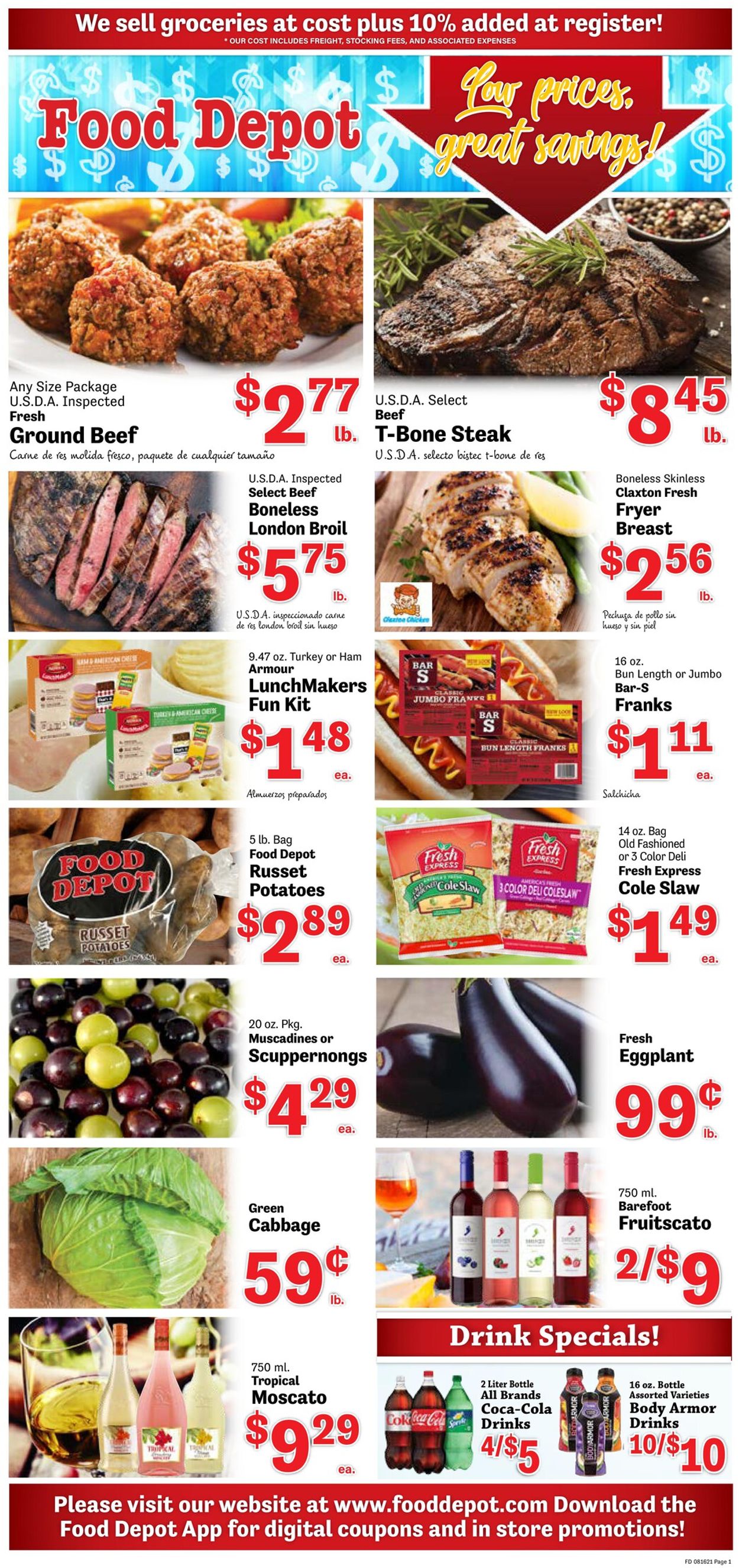 Food Depot Ad from 08/16/2021