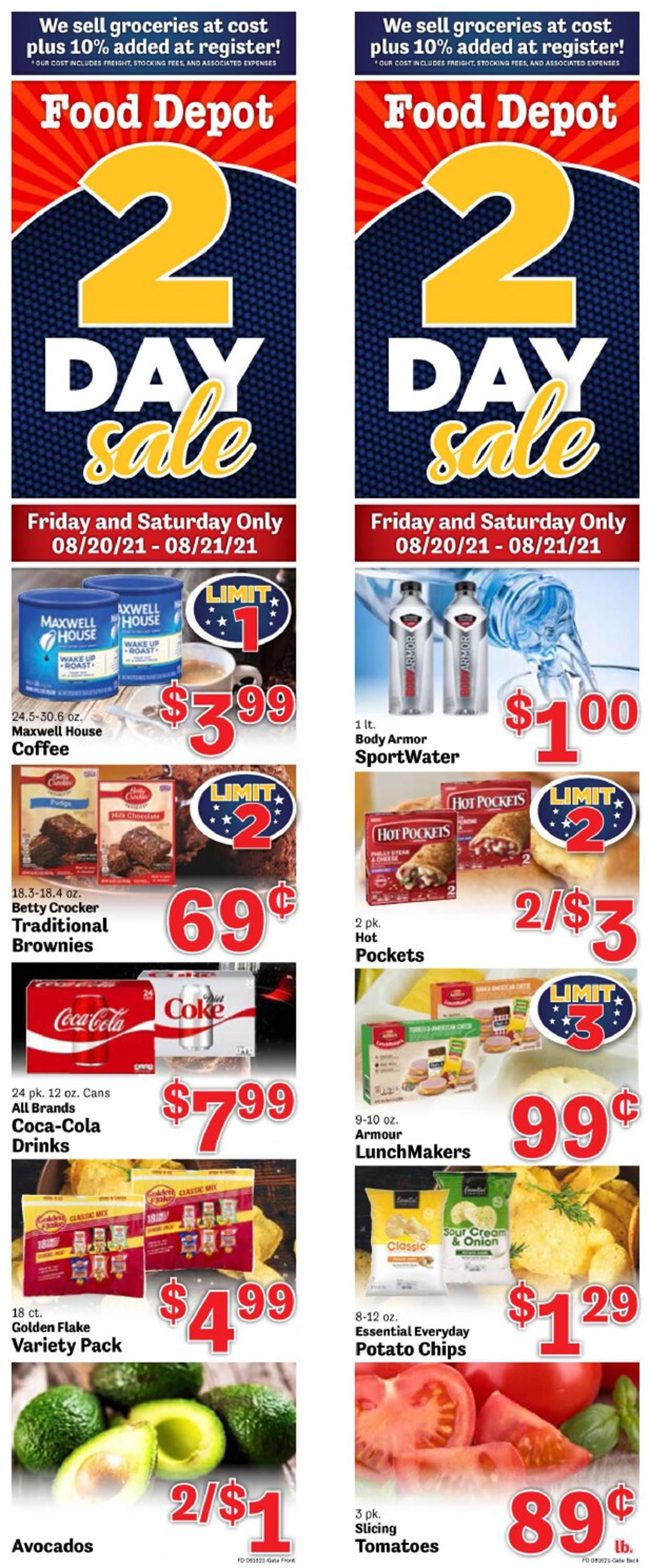 Food Depot Ad from 08/16/2021