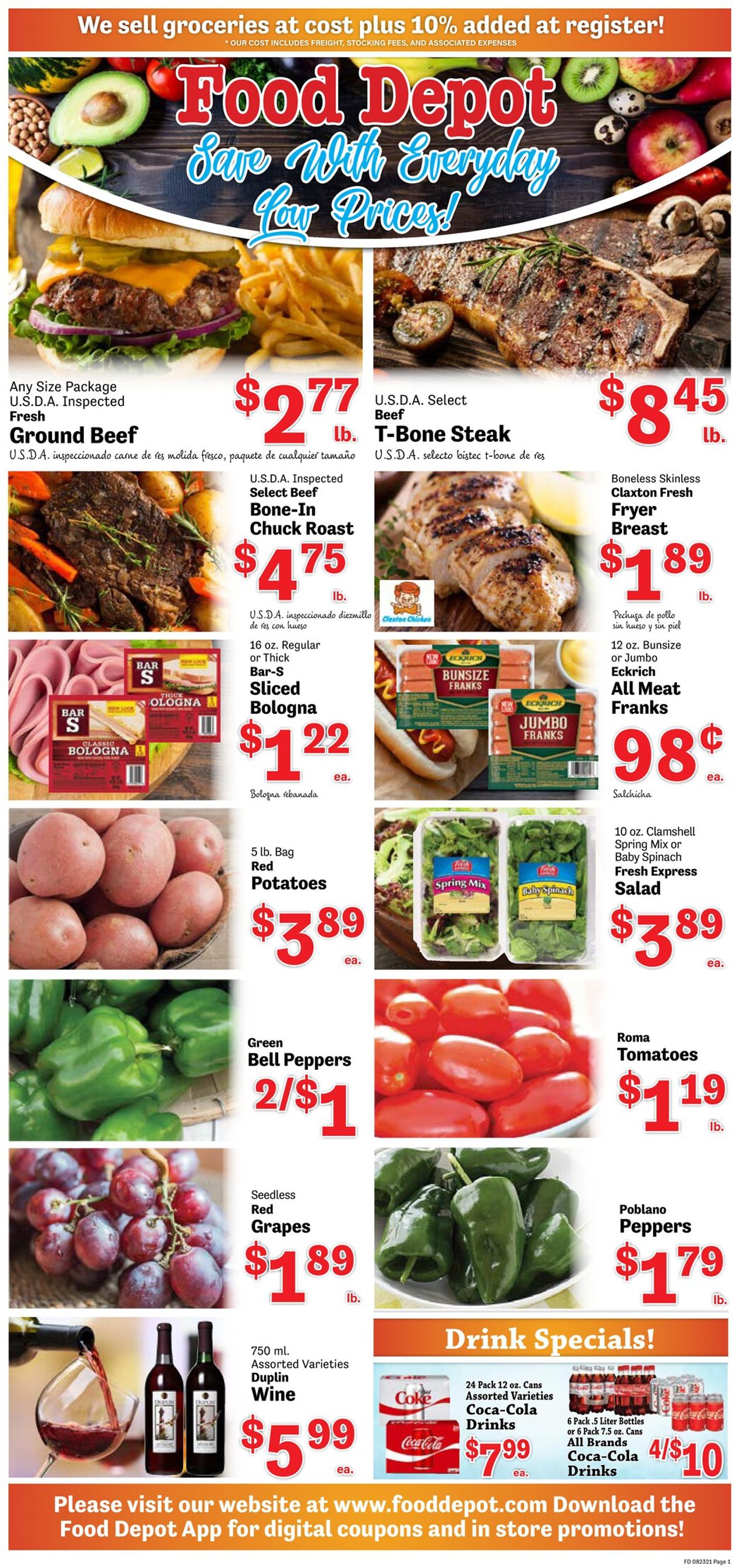 Food Depot Ad from 08/23/2021