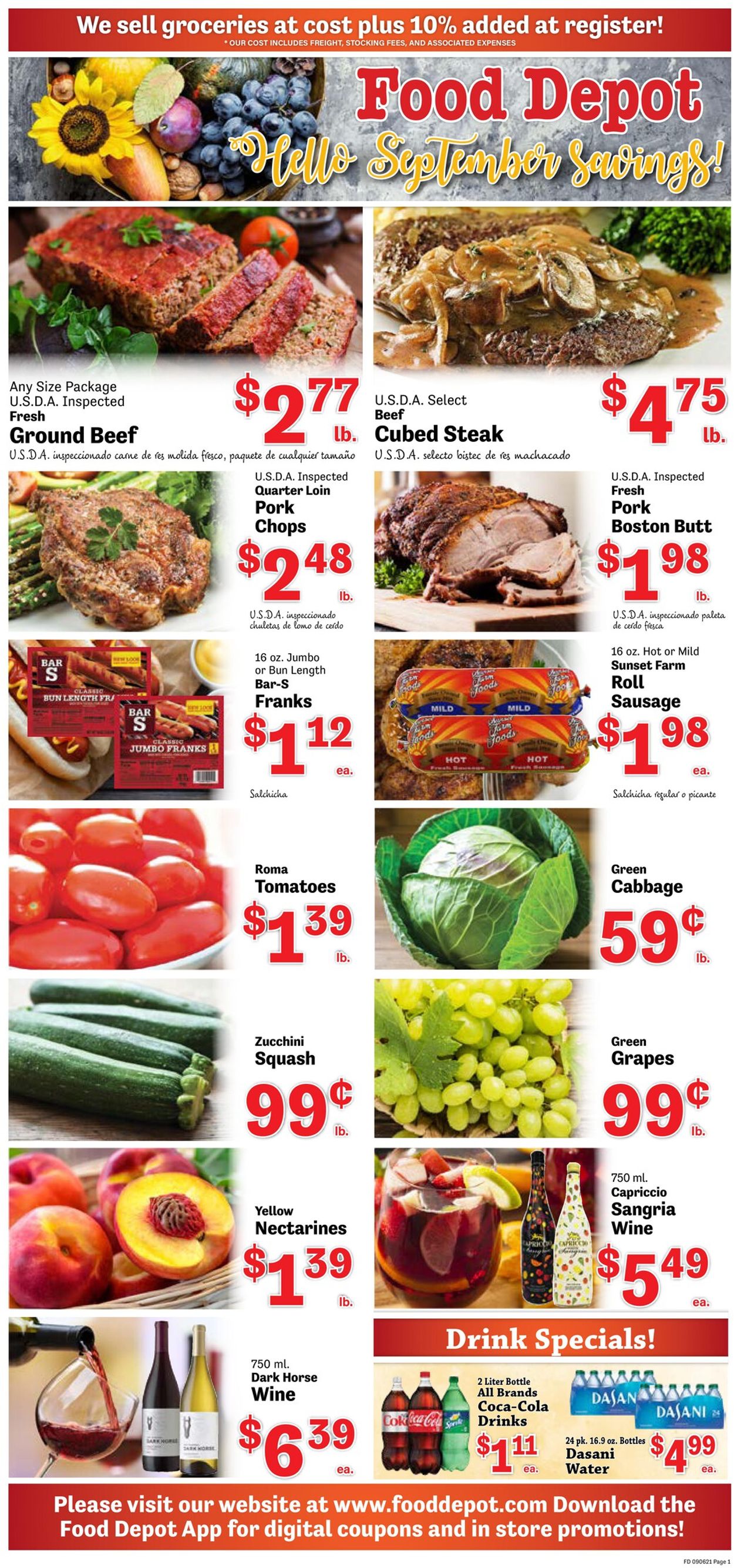 Food Depot Ad from 09/06/2021