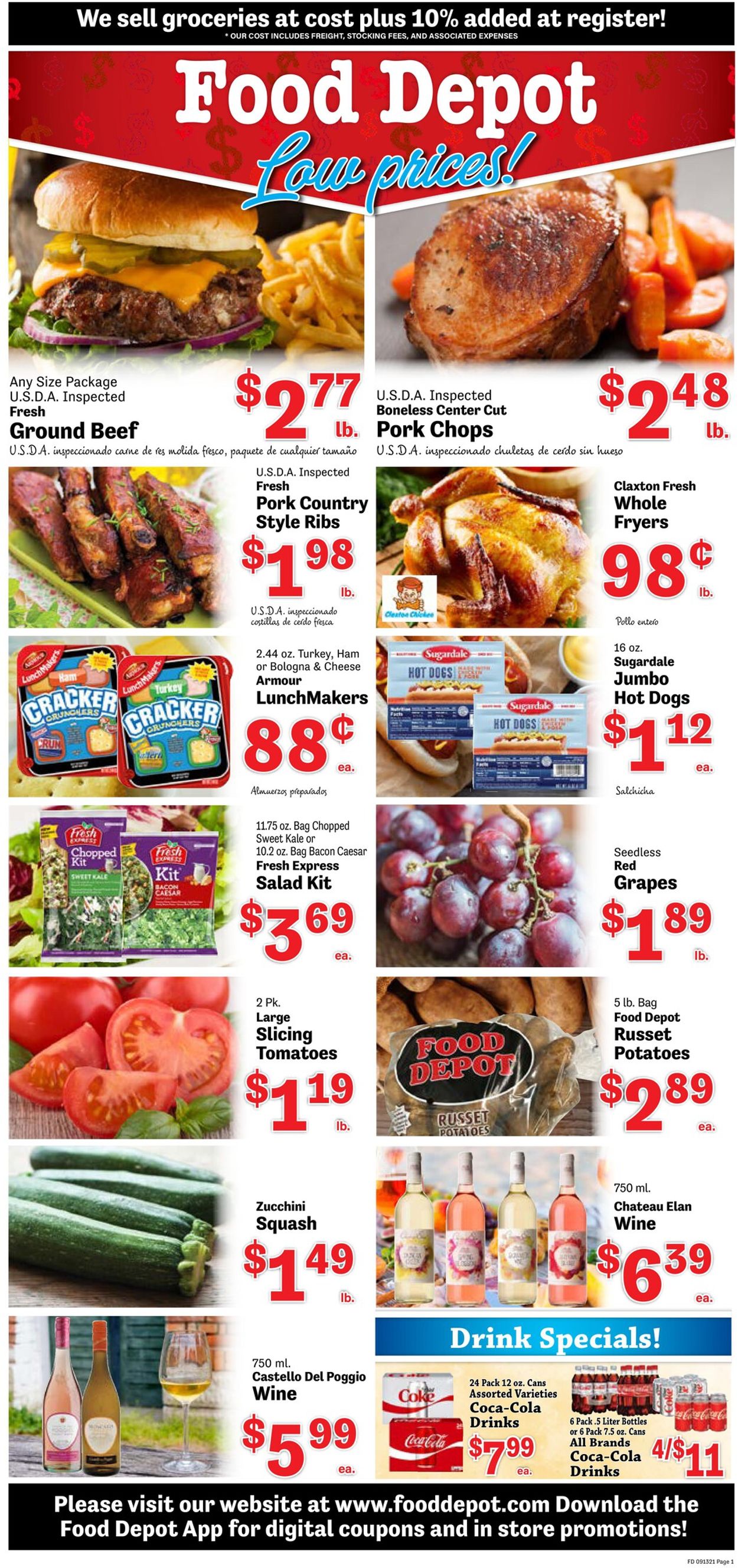 Food Depot Ad from 09/13/2021