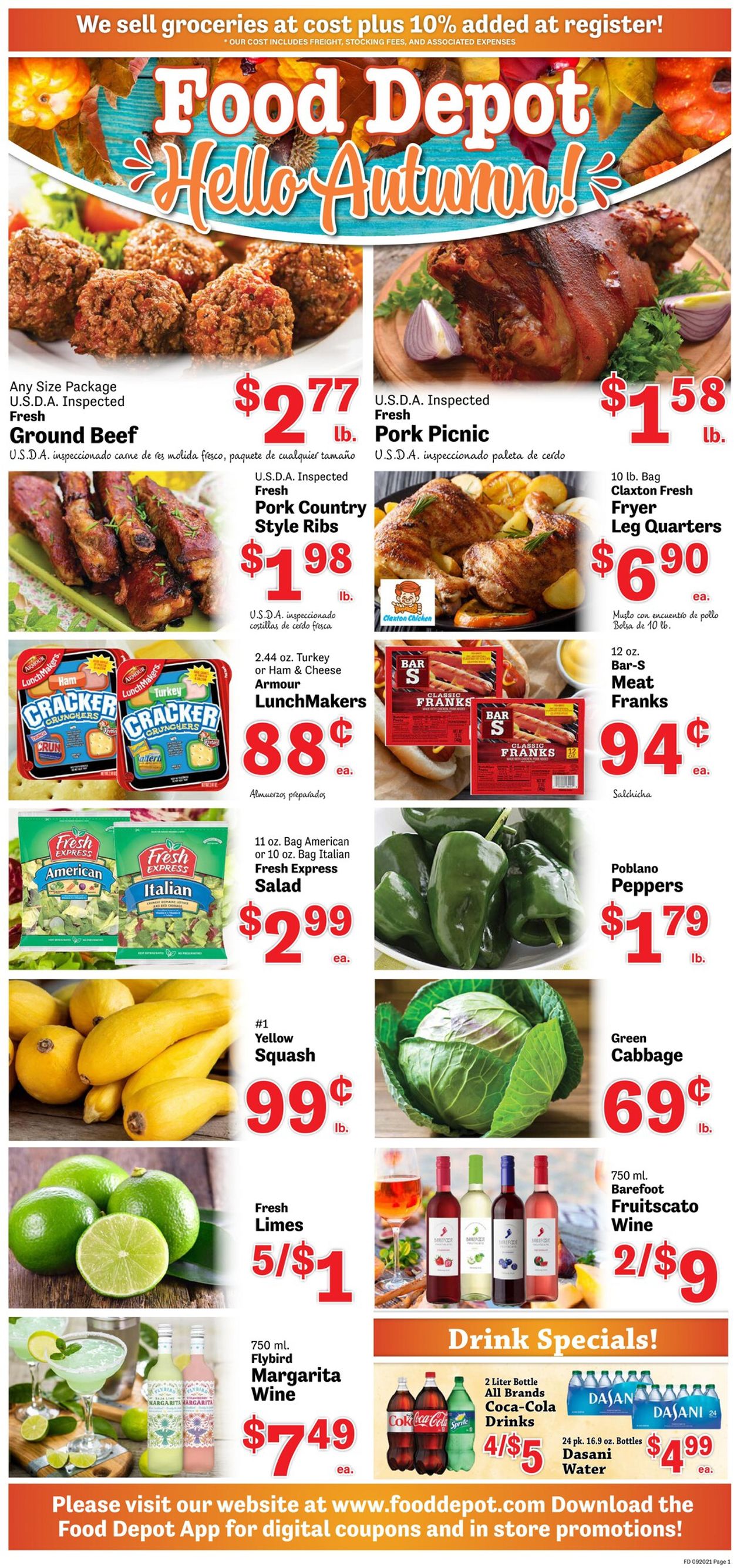 Food Depot Ad from 09/20/2021