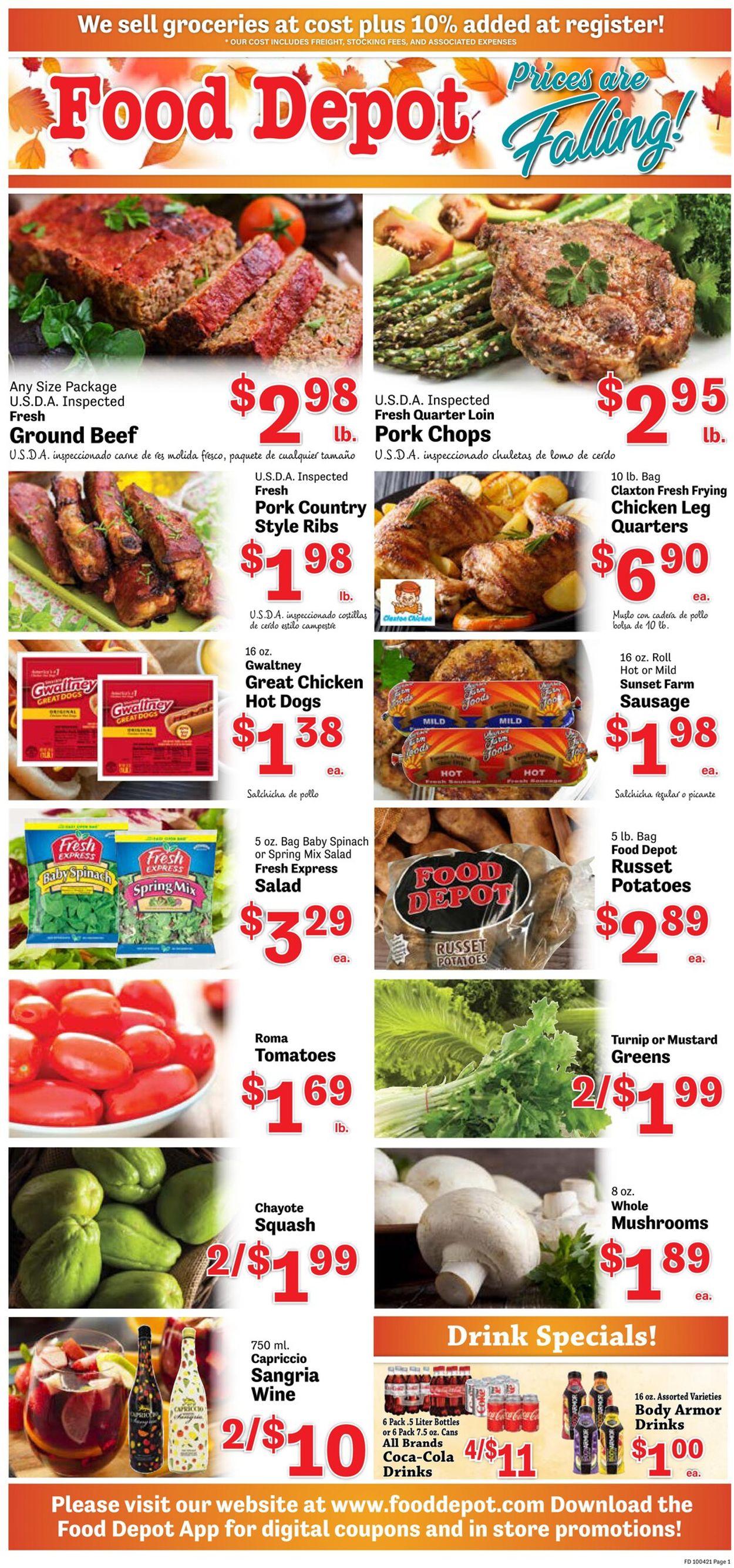 Food Depot Ad from 10/04/2021