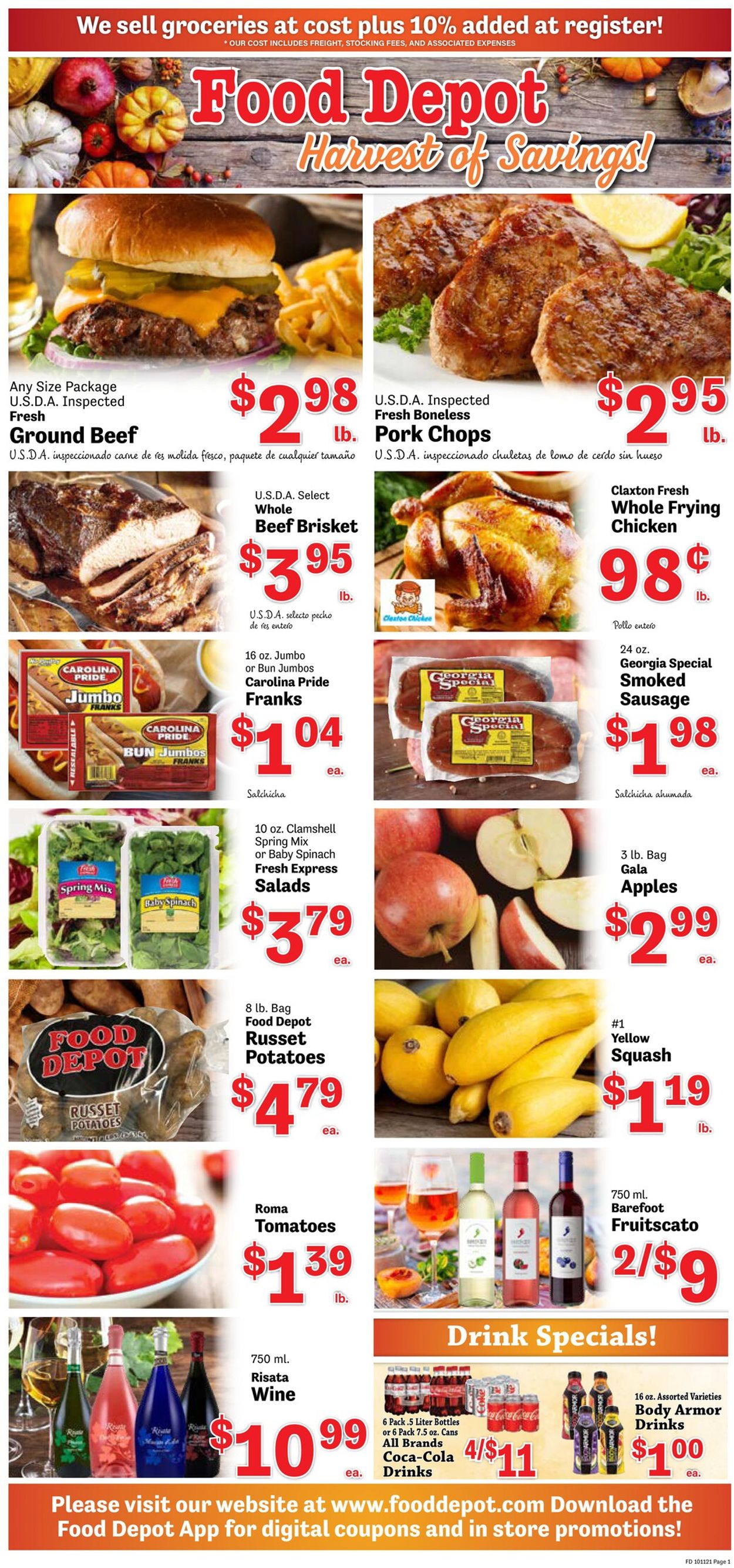 Food Depot Ad from 10/11/2021